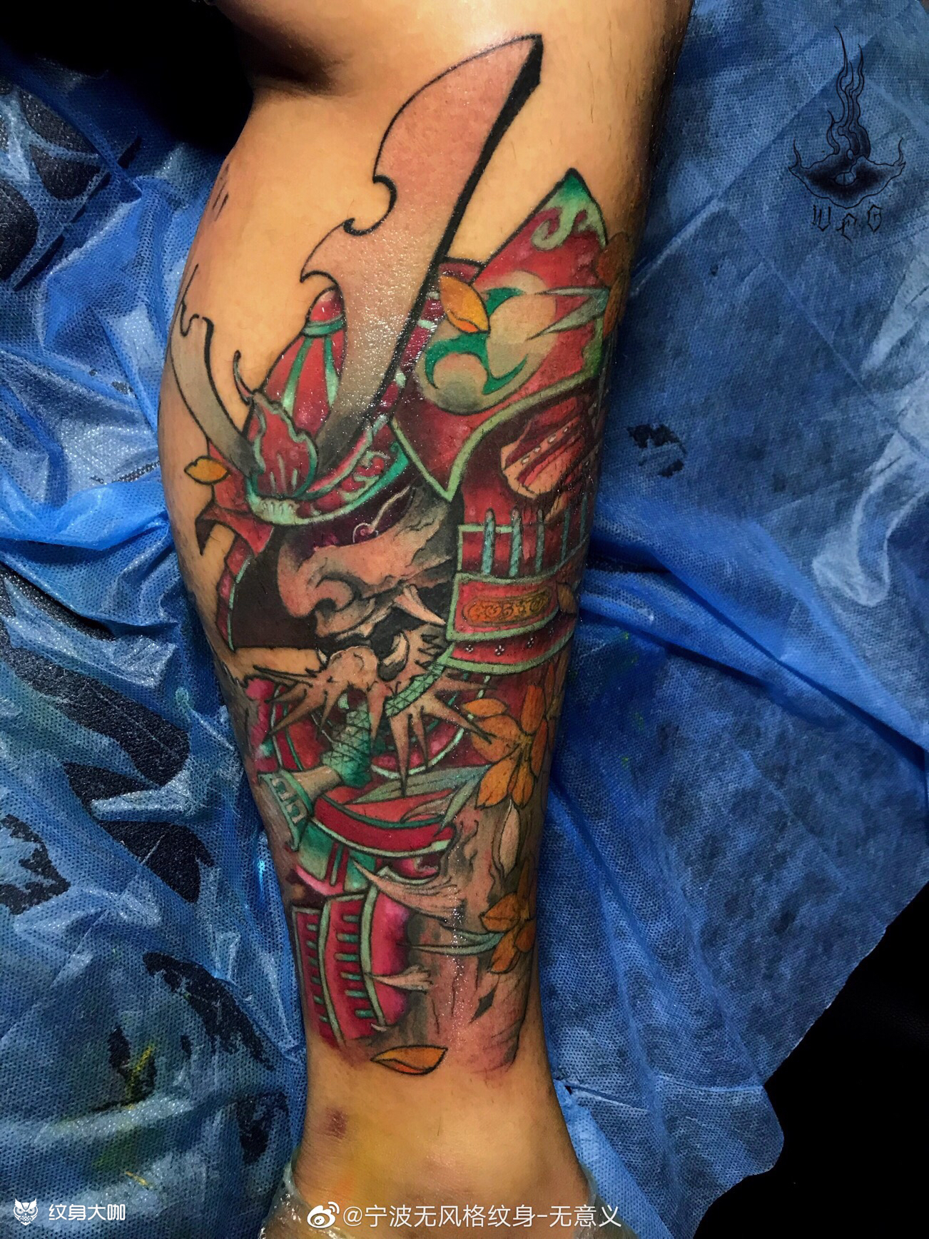 鬼武士_纹身图案手稿图片_王湖冰的纹身作品集
