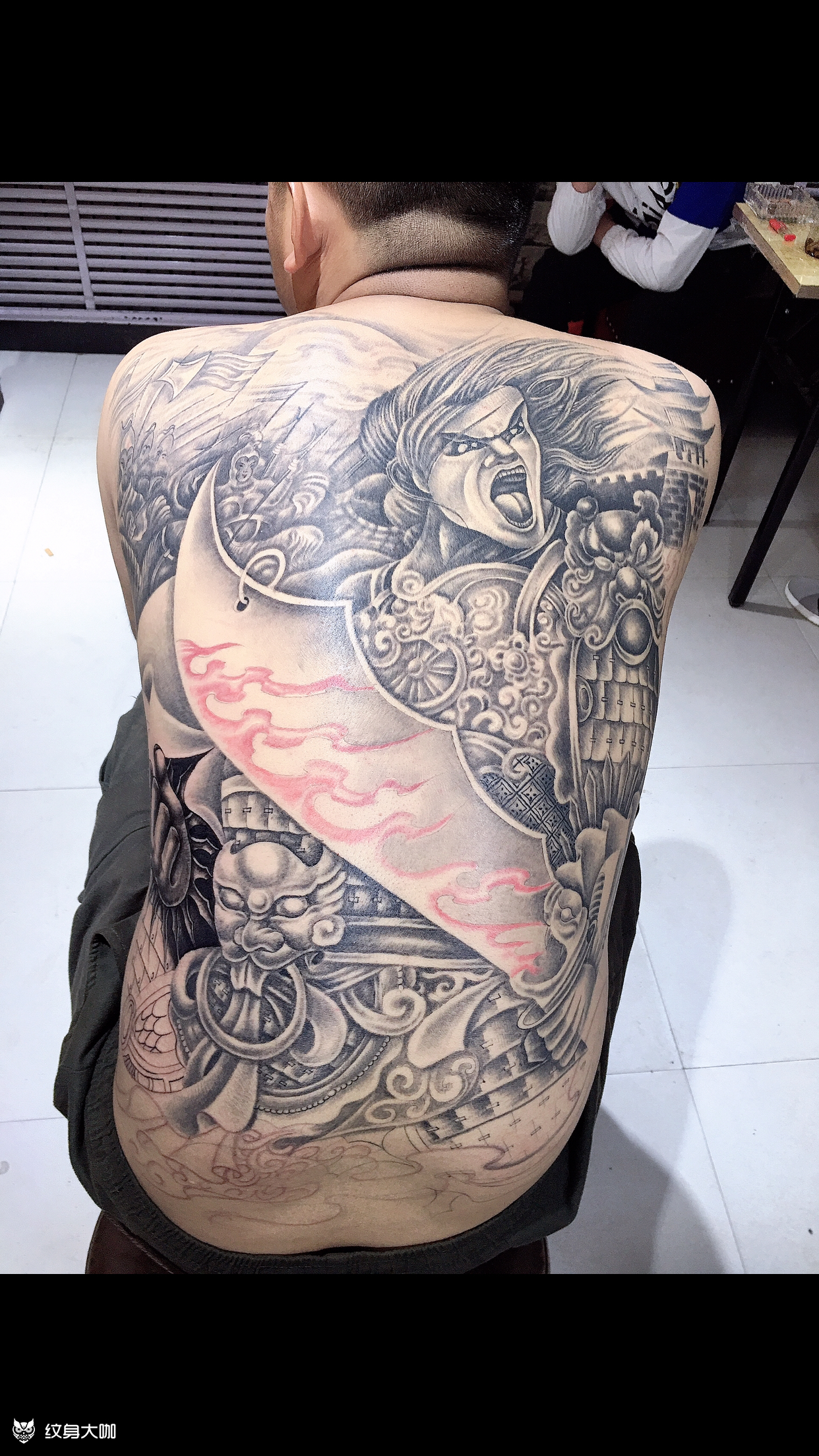 满背_纹身图案手稿图片_高涵的纹身作品集