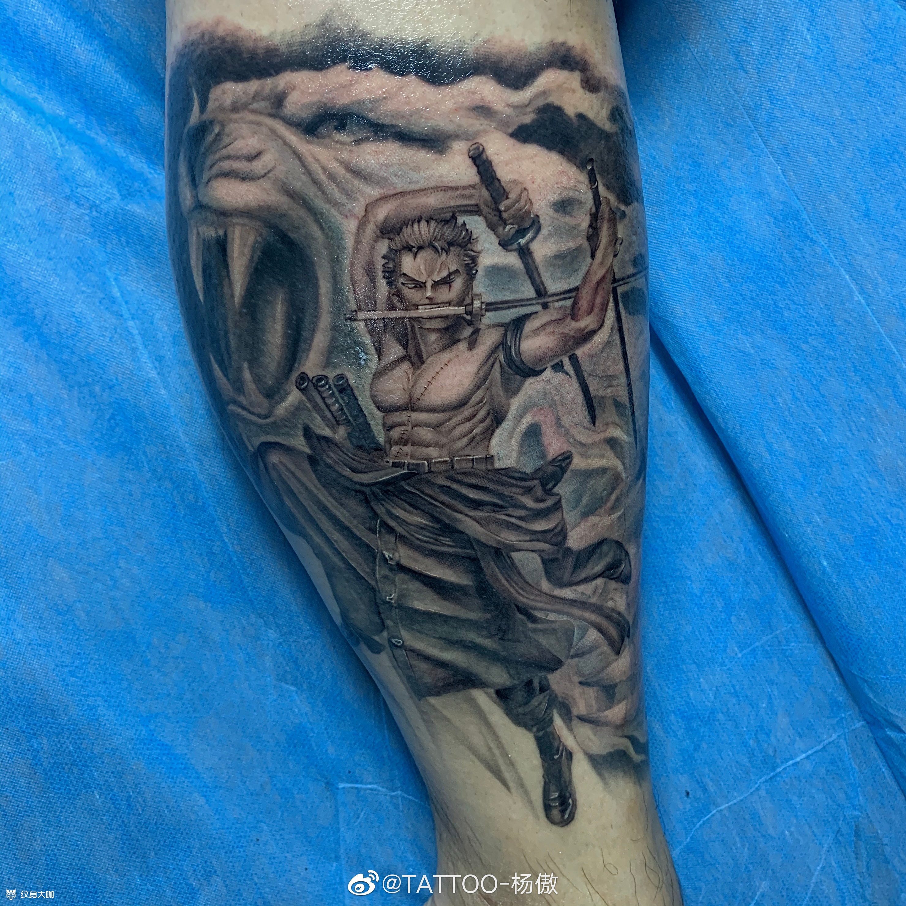 索隆_纹身图案手稿图片_杨傲的纹身作品集