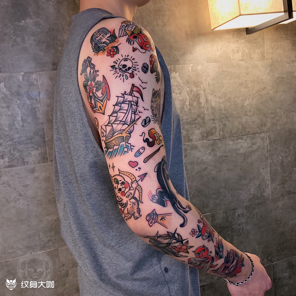 oldschool花臂细节