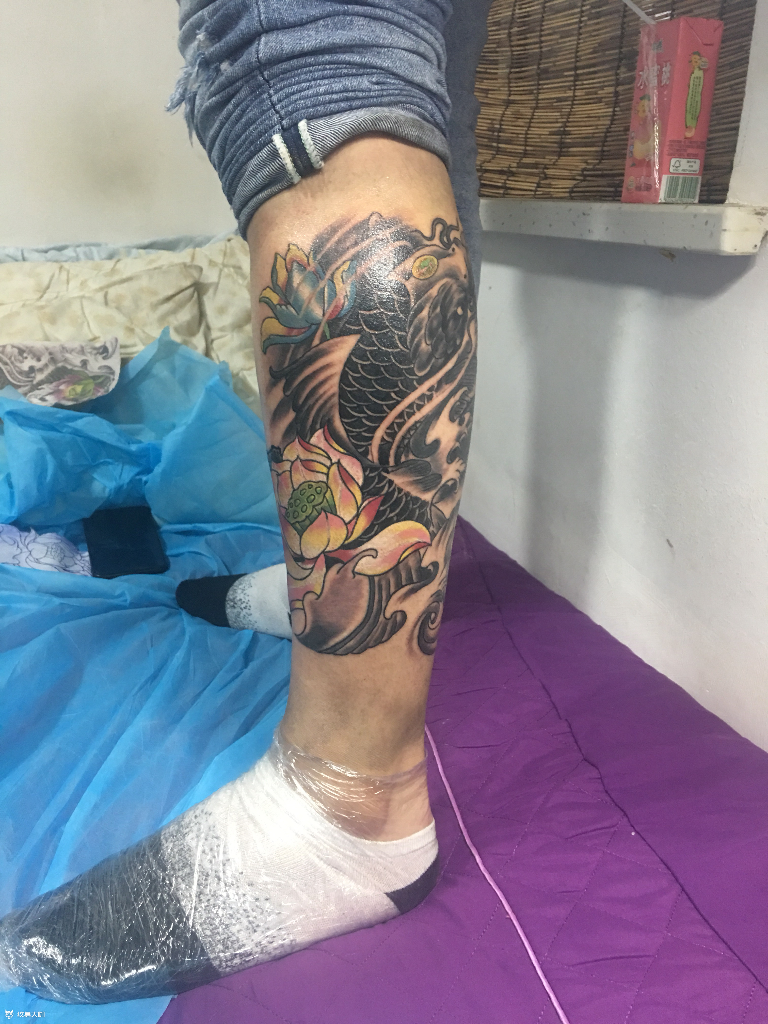 富贵鱼_纹身图案手稿图片_m 刺青 的纹身作品集