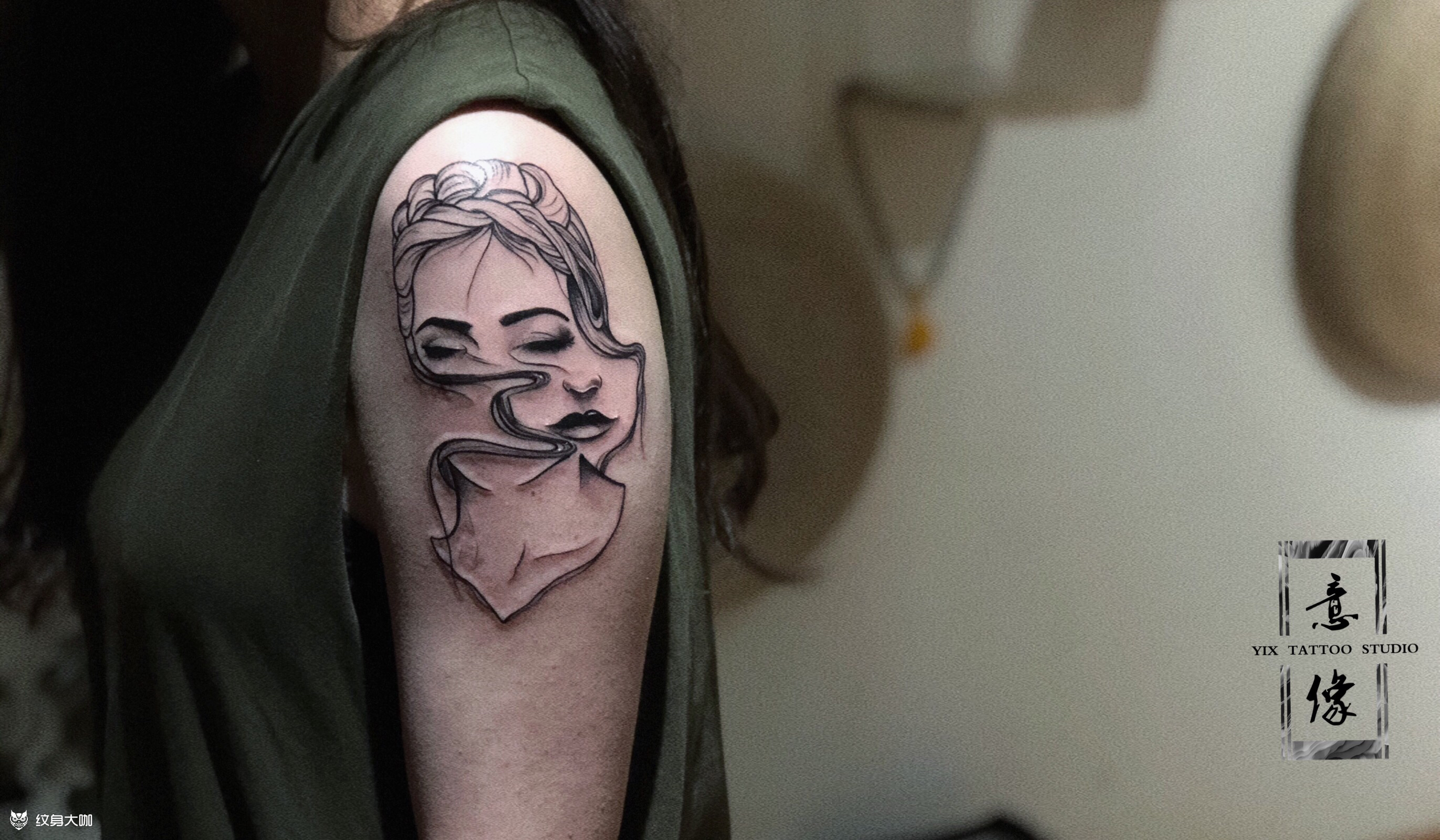 扭曲人脸_纹身图案手稿图片_意像的纹身作品集