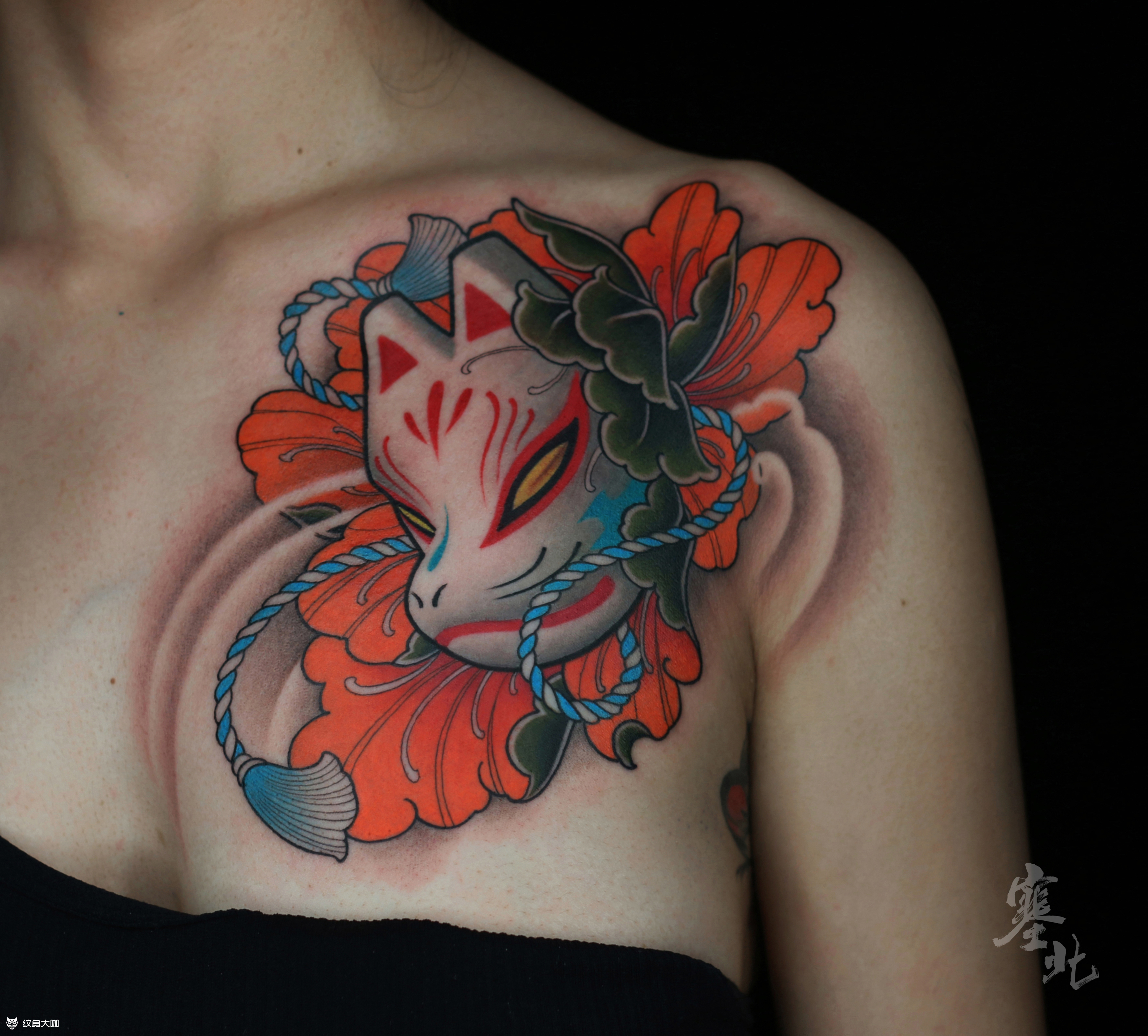 稻荷神_纹身图案手稿图片_塞北·洋洋的纹身作品集