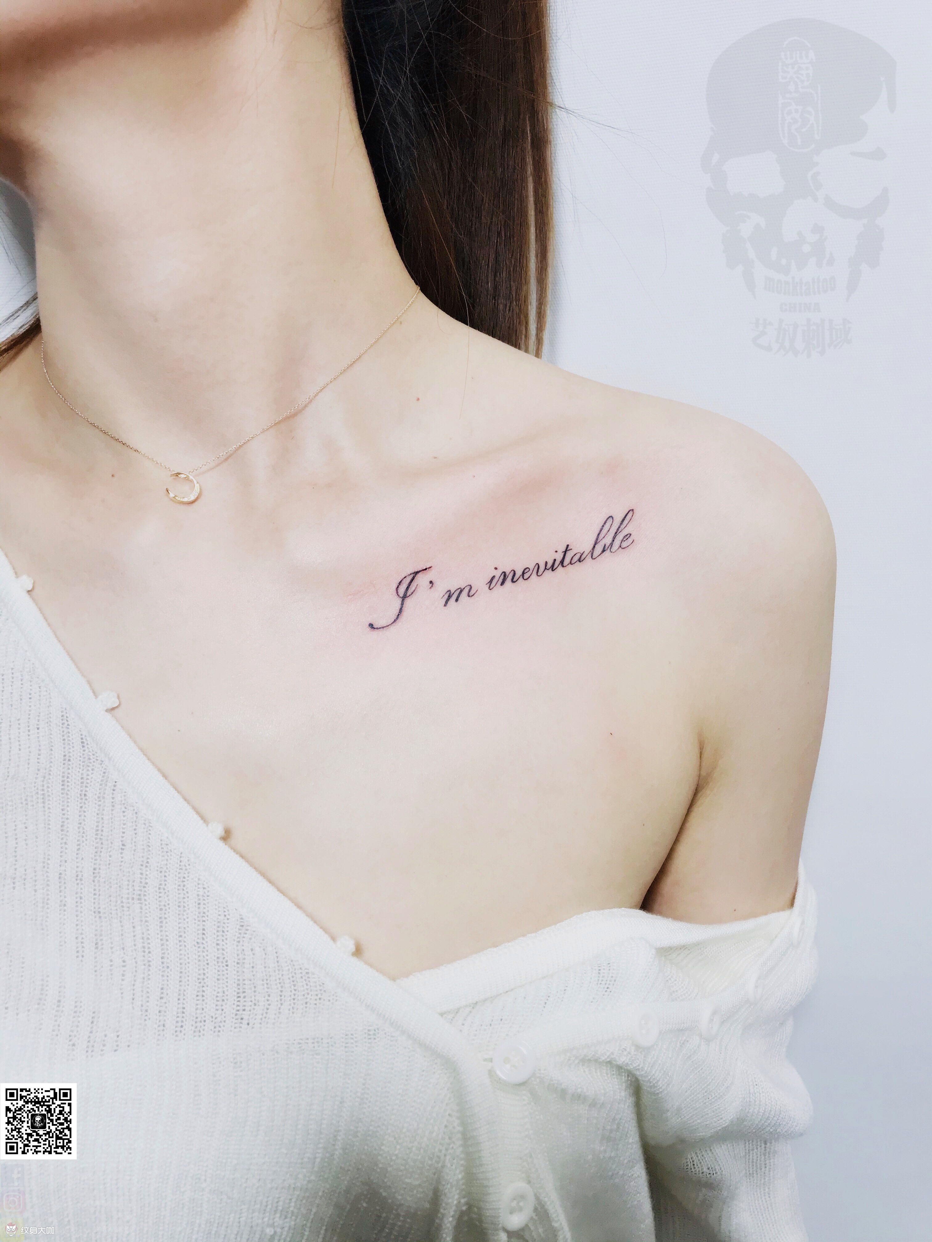 锁骨英文_纹身图案手稿图片_和尚的纹身作品集