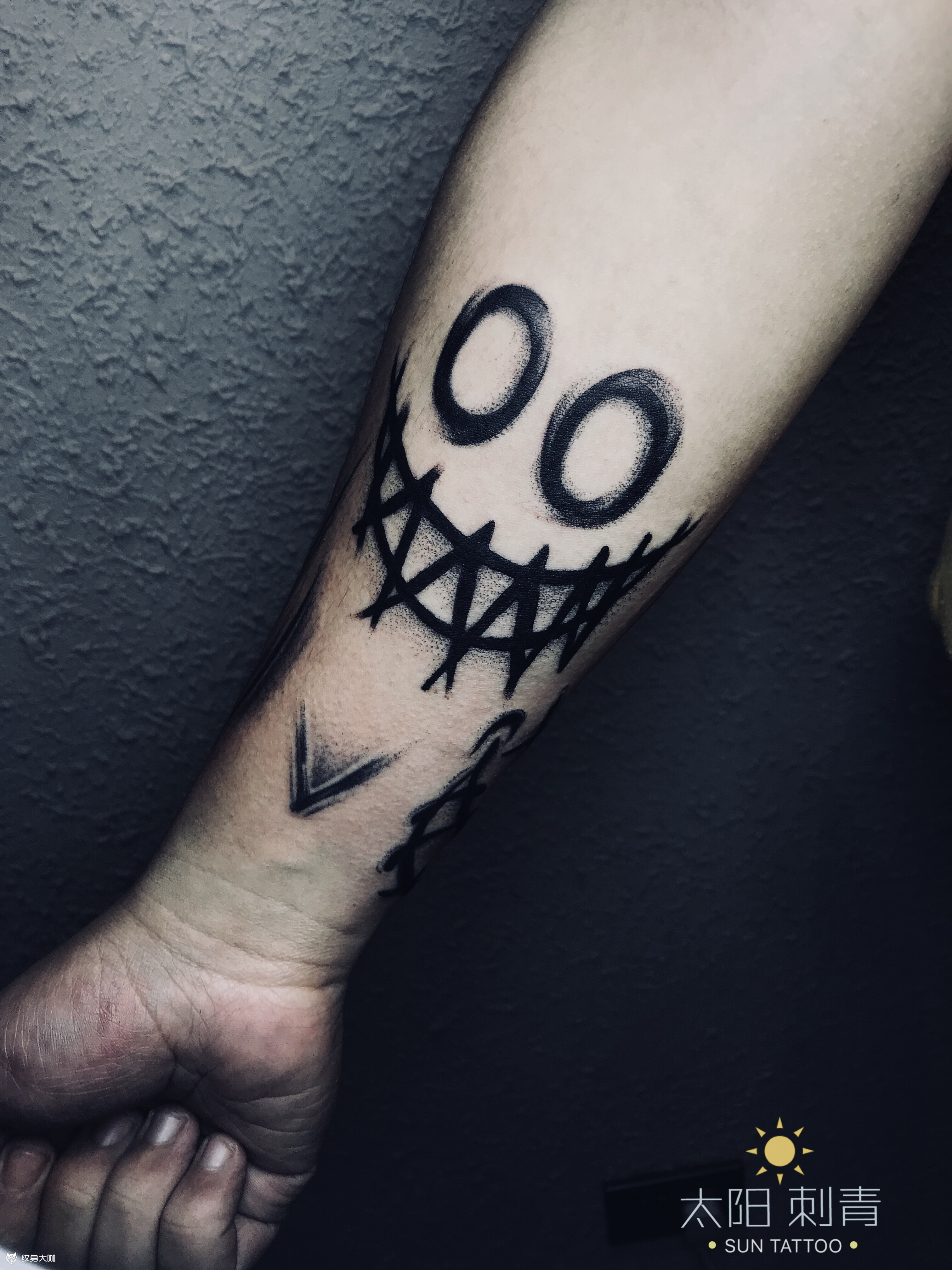 鬼脸_纹身图案手稿图片_一只塔兔的纹身作品集