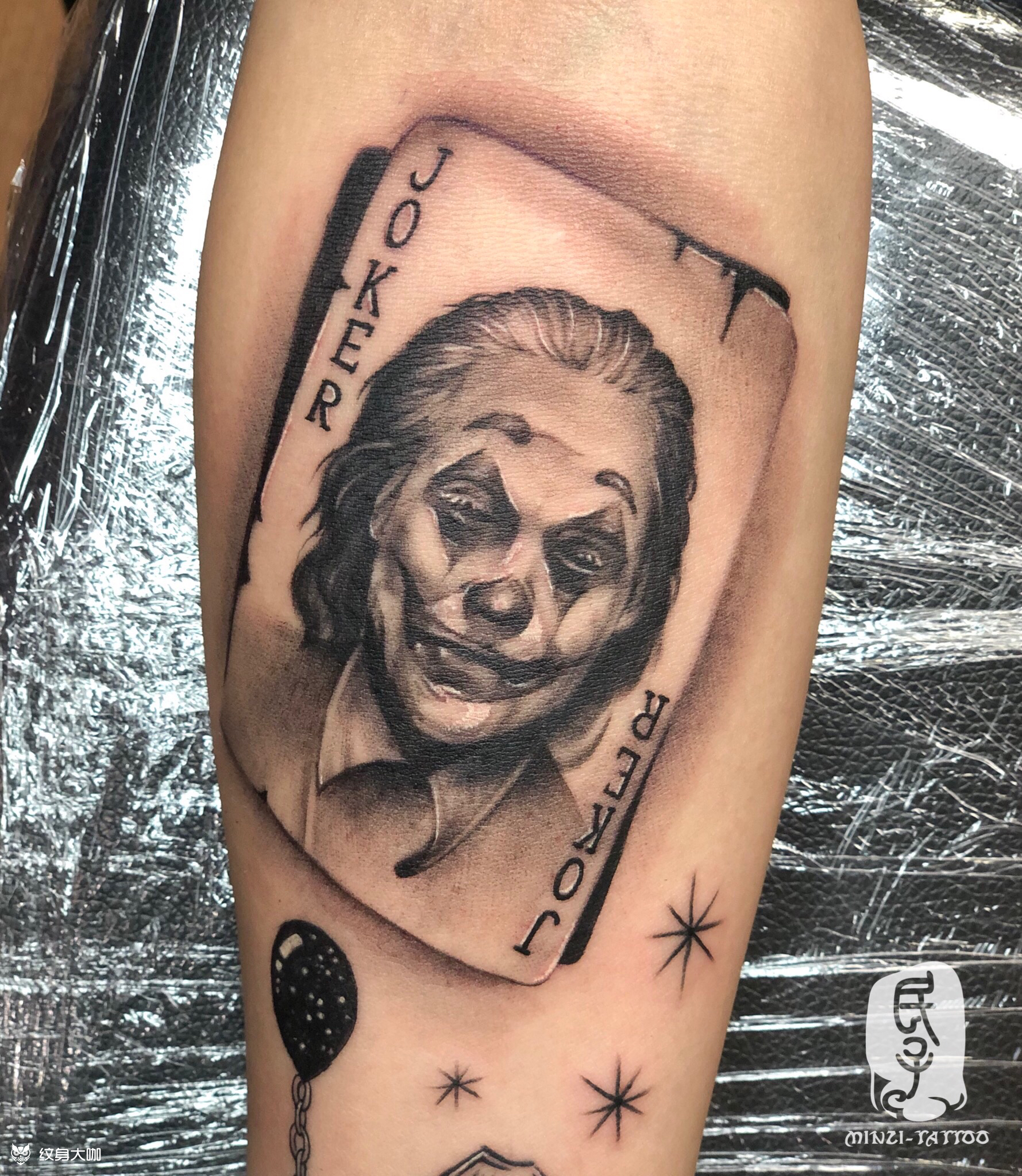 卡牌小丑_纹身图案手稿图片_民子的纹身作品集