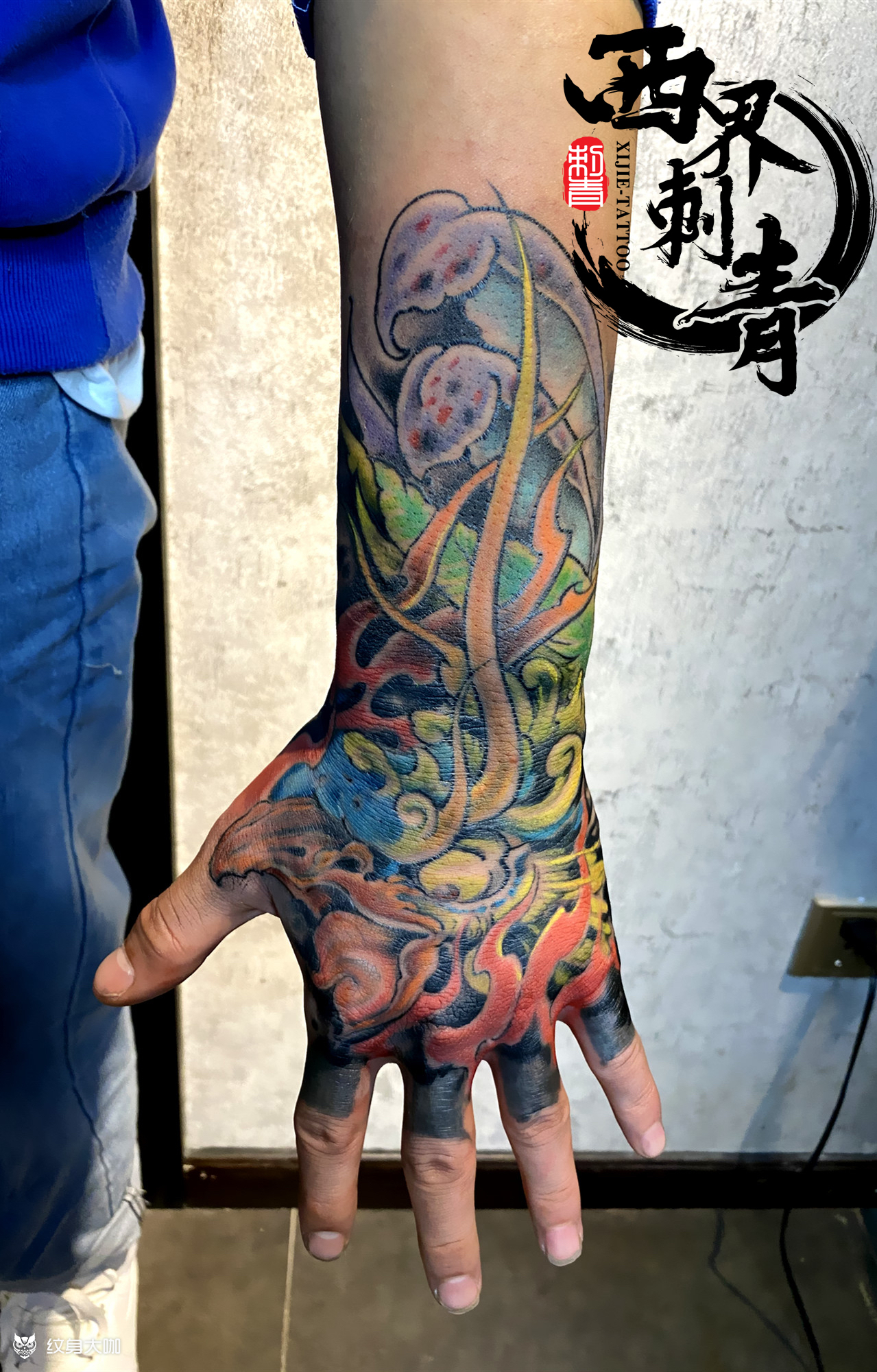 新传统手背_纹身图案手稿图片_燕郊西界的纹身作品集