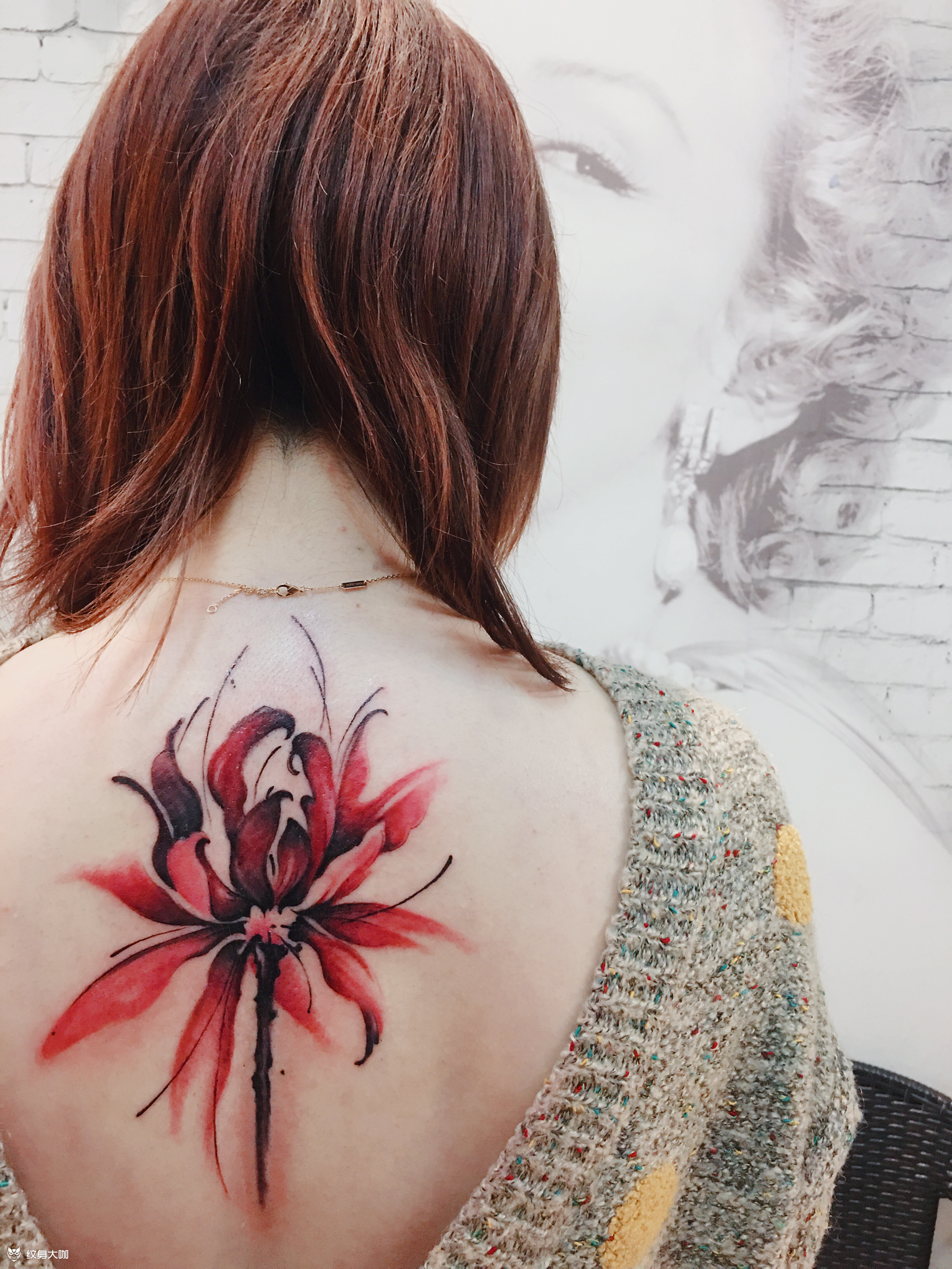 彼岸花_纹身图案手稿图片_南京果纹画的纹身作品集