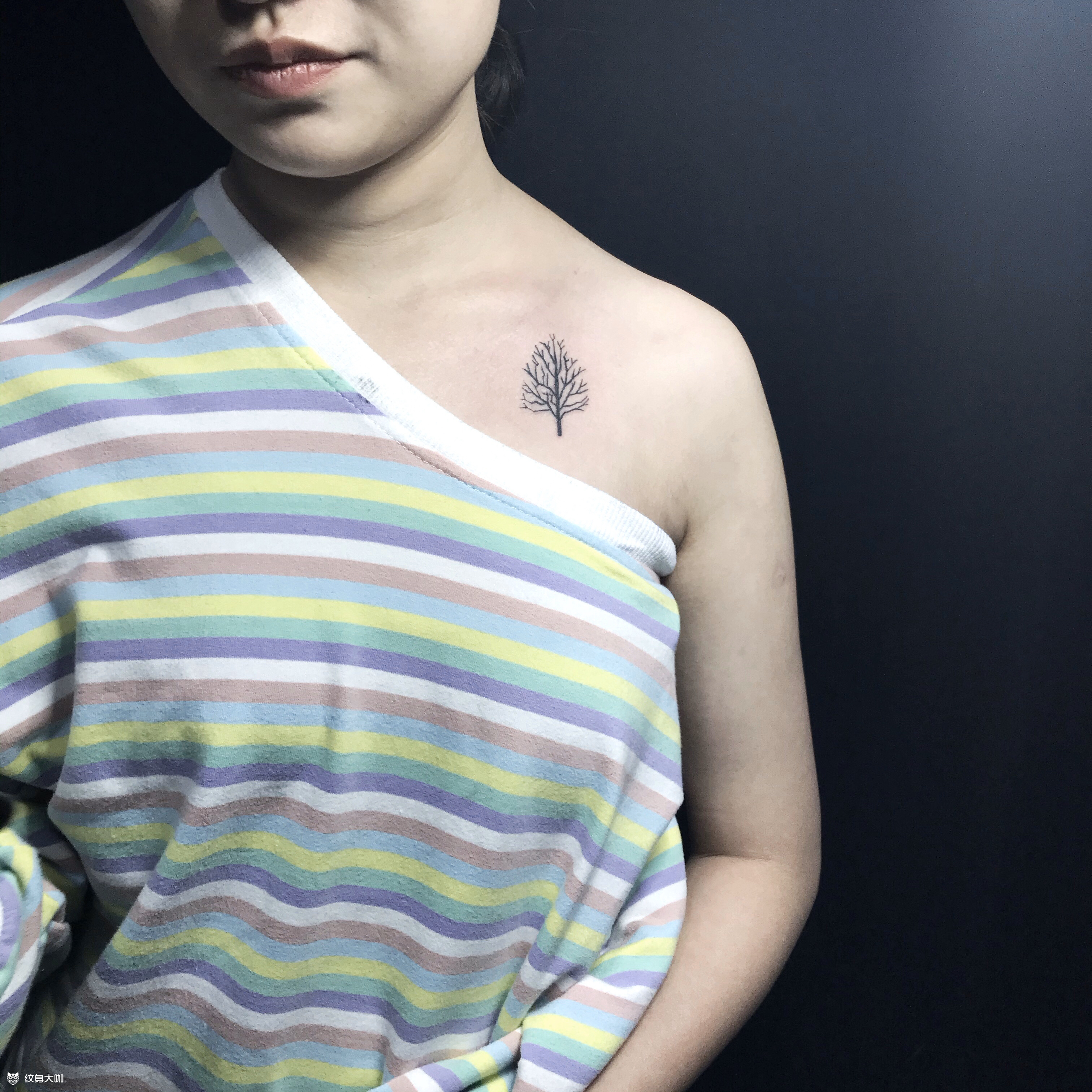 枯树纹身_纹身图案手稿图片_普建文的纹身作品集