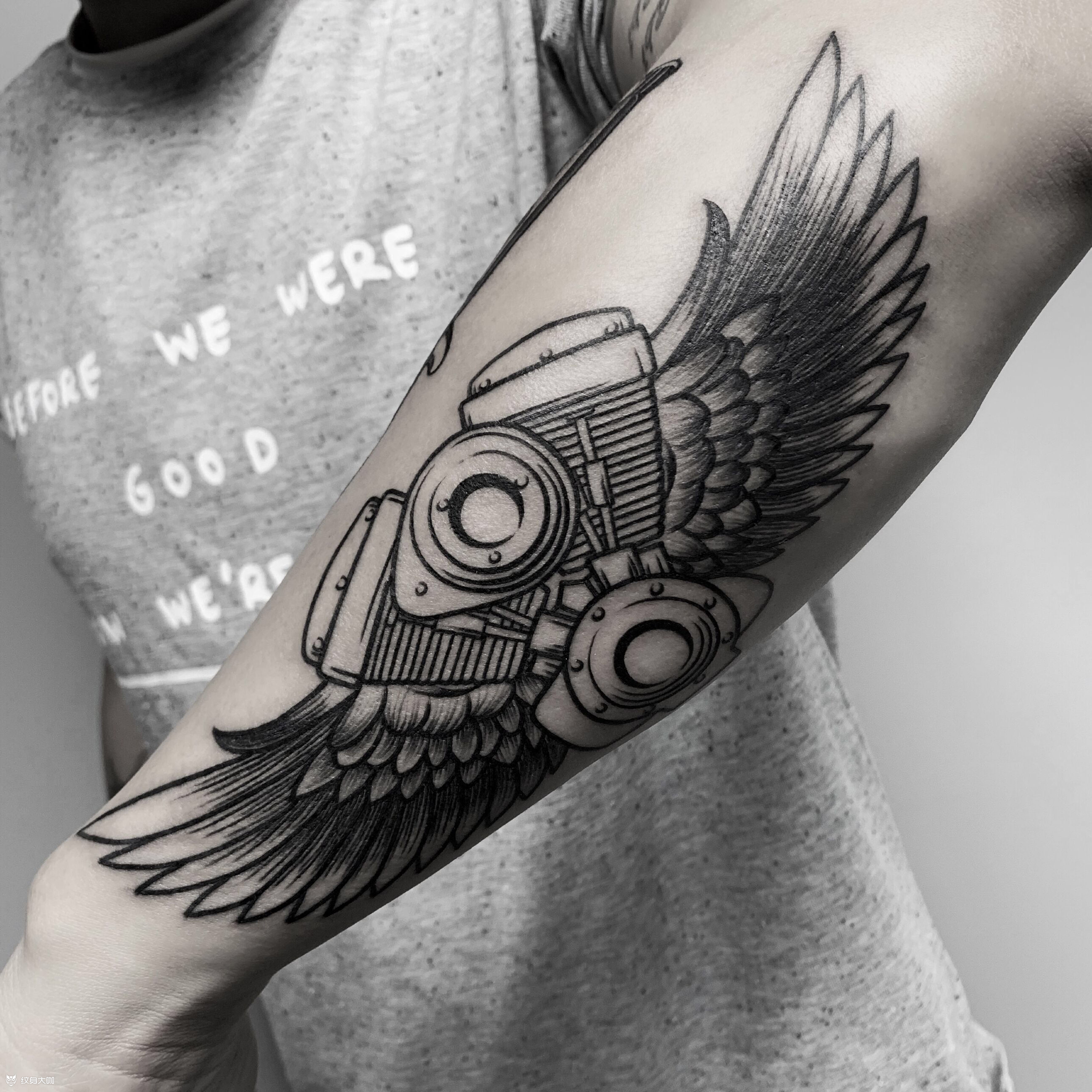 哈雷心_纹身图案手稿图片_晓鹏的纹身作品集