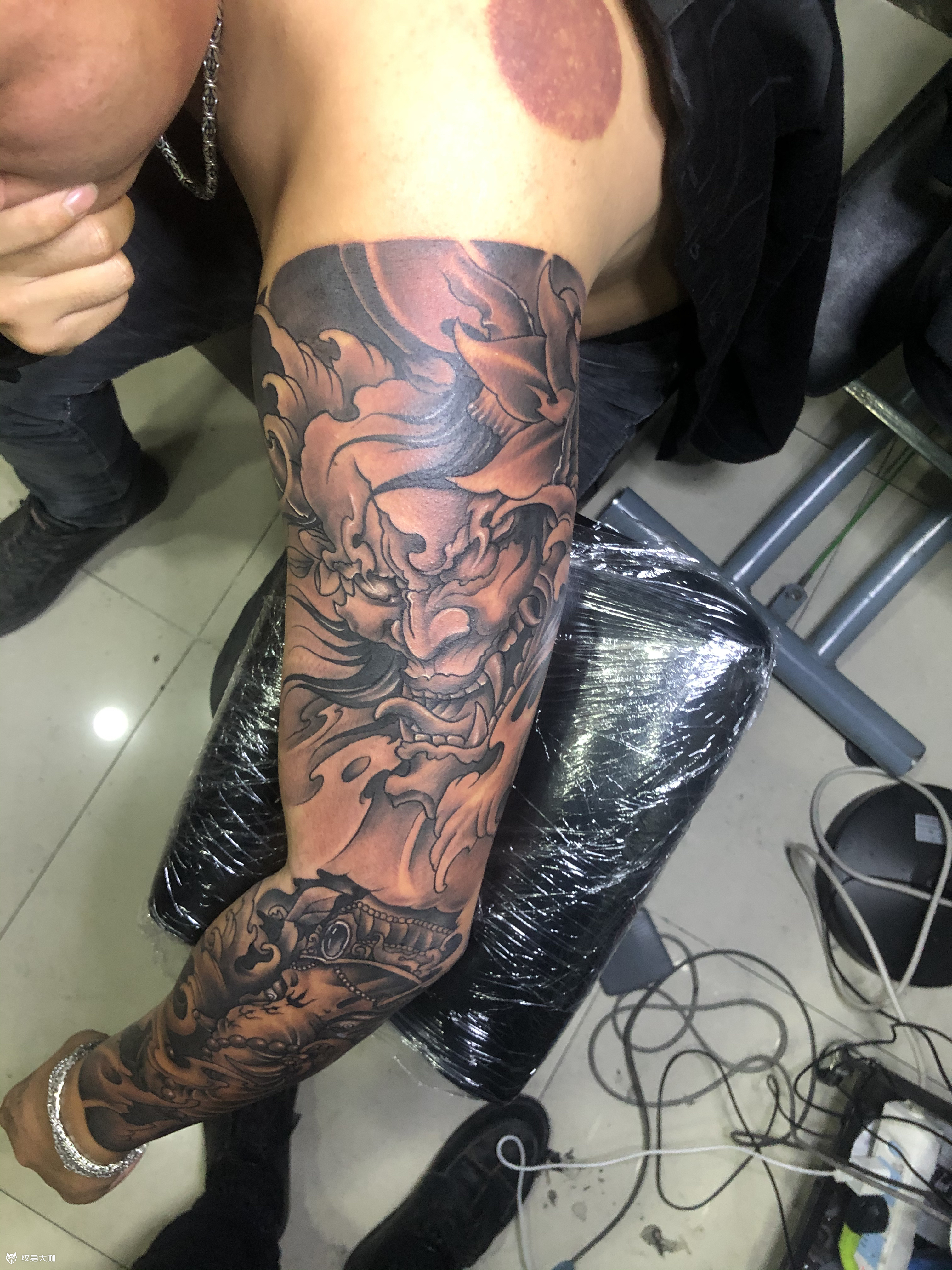 般诺象神花臂_纹身图案手稿图片_刘剑的纹身作品集