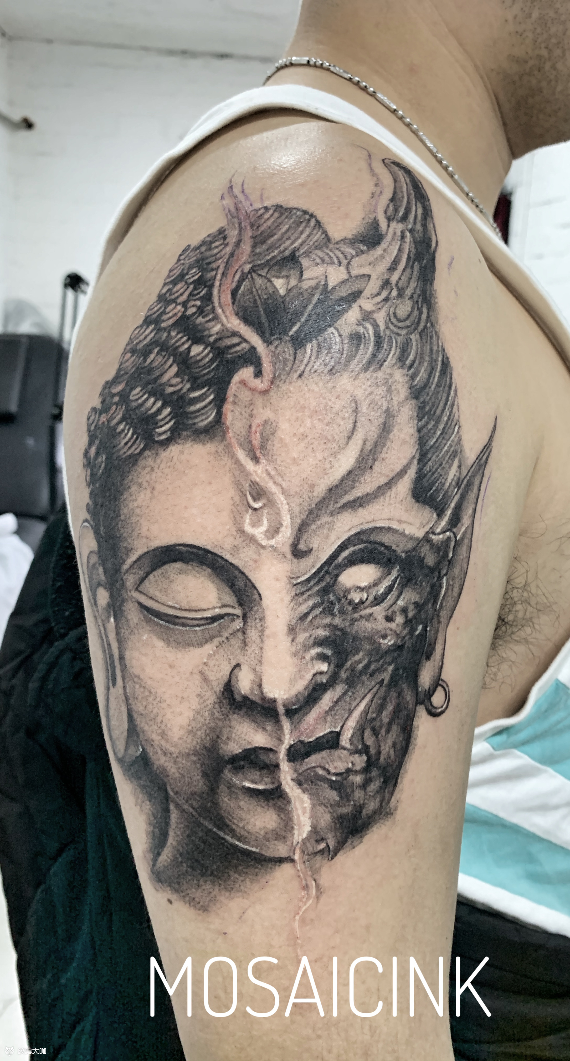 善与恶_纹身图案手稿图片_mosaicink的纹身作品集