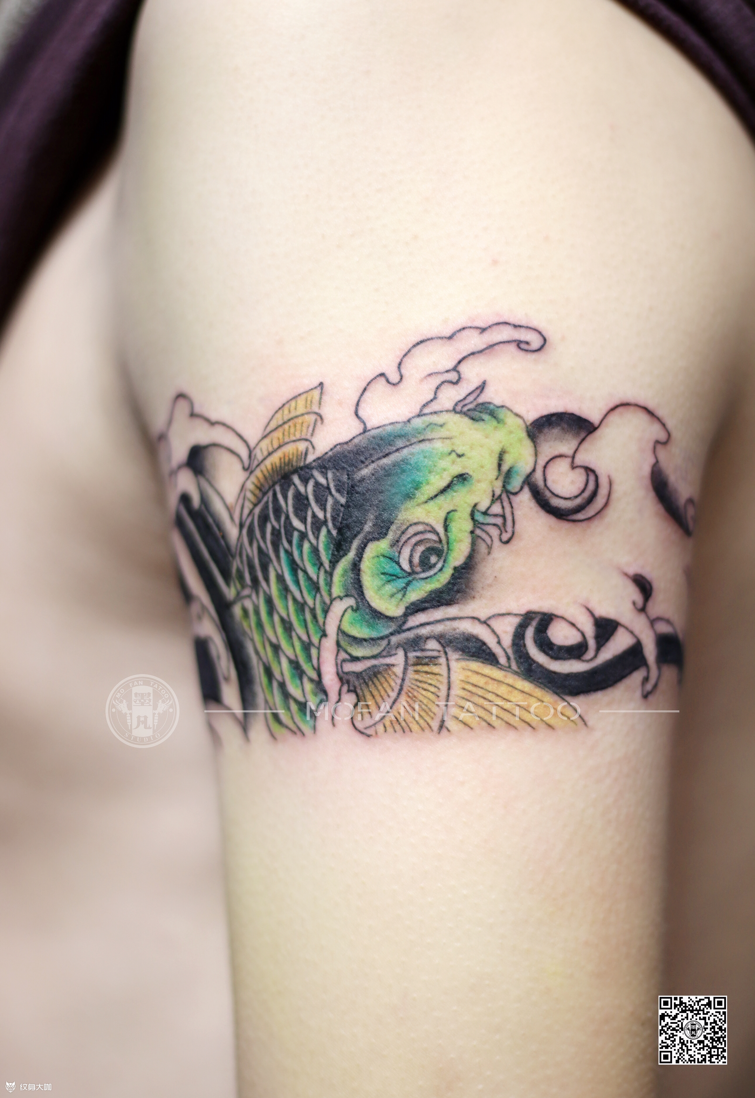 鲤鱼臂环纹身图片图片