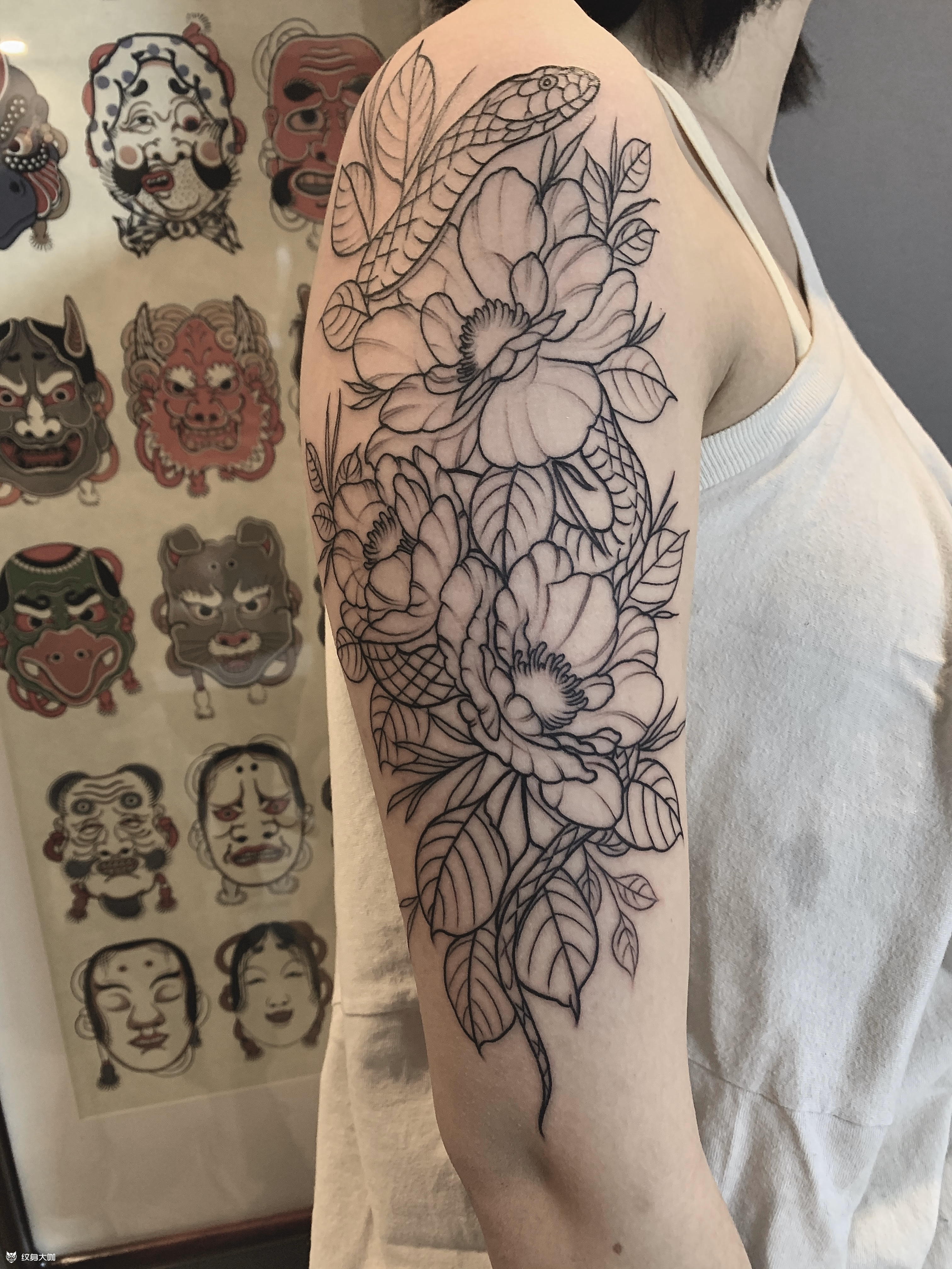 素花_纹身图案手稿图片_勾陈的纹身作品集
