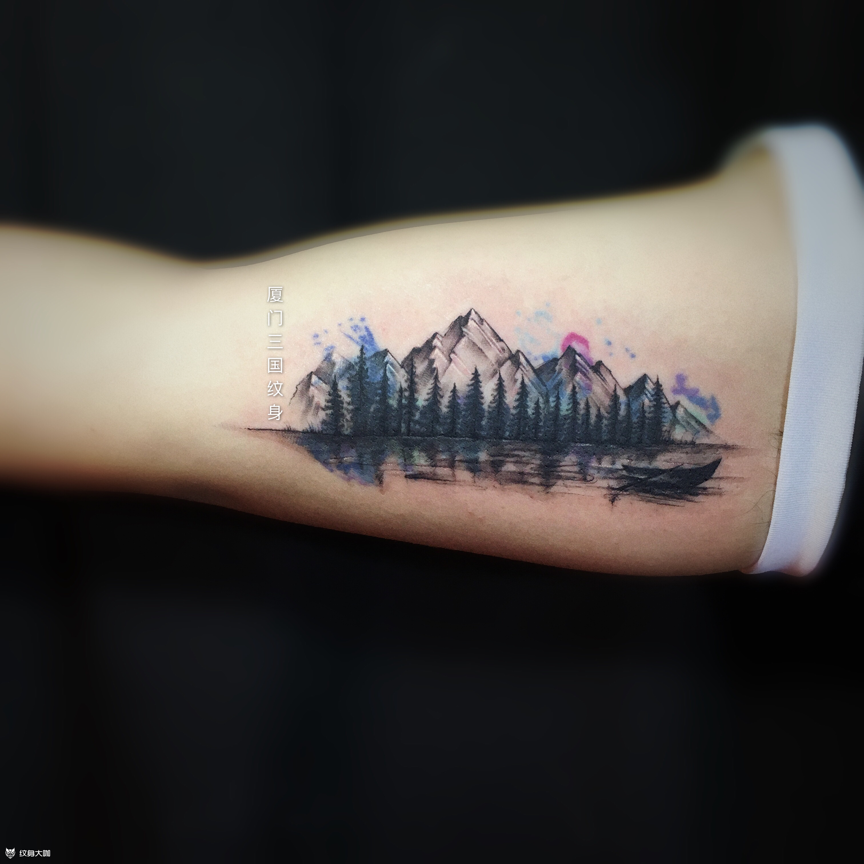 山水(覆盖)_纹身图案手稿图片_张洪坤的纹身作品集