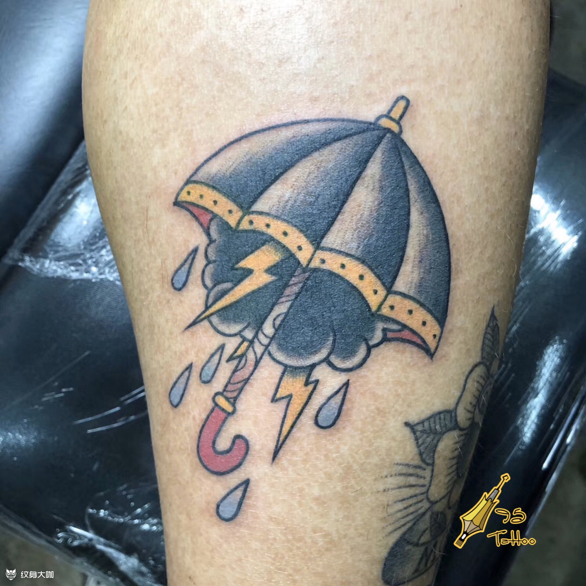 小雨伞_纹身图案手稿图片_大伍的纹身作品集