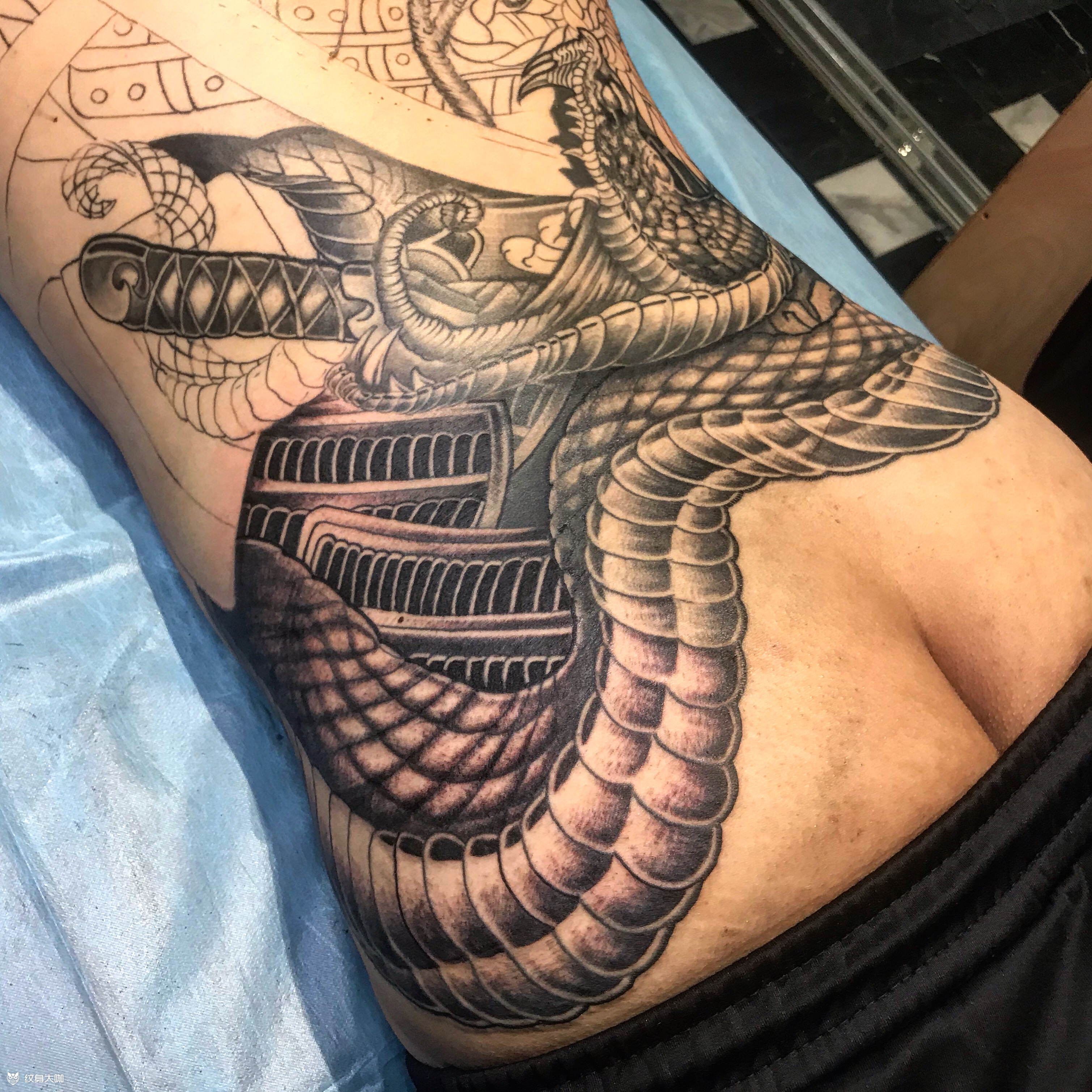 蛇腹ファイル #打雾 #待_纹身图案手稿图片_黄建铭(浤森)的纹身作品