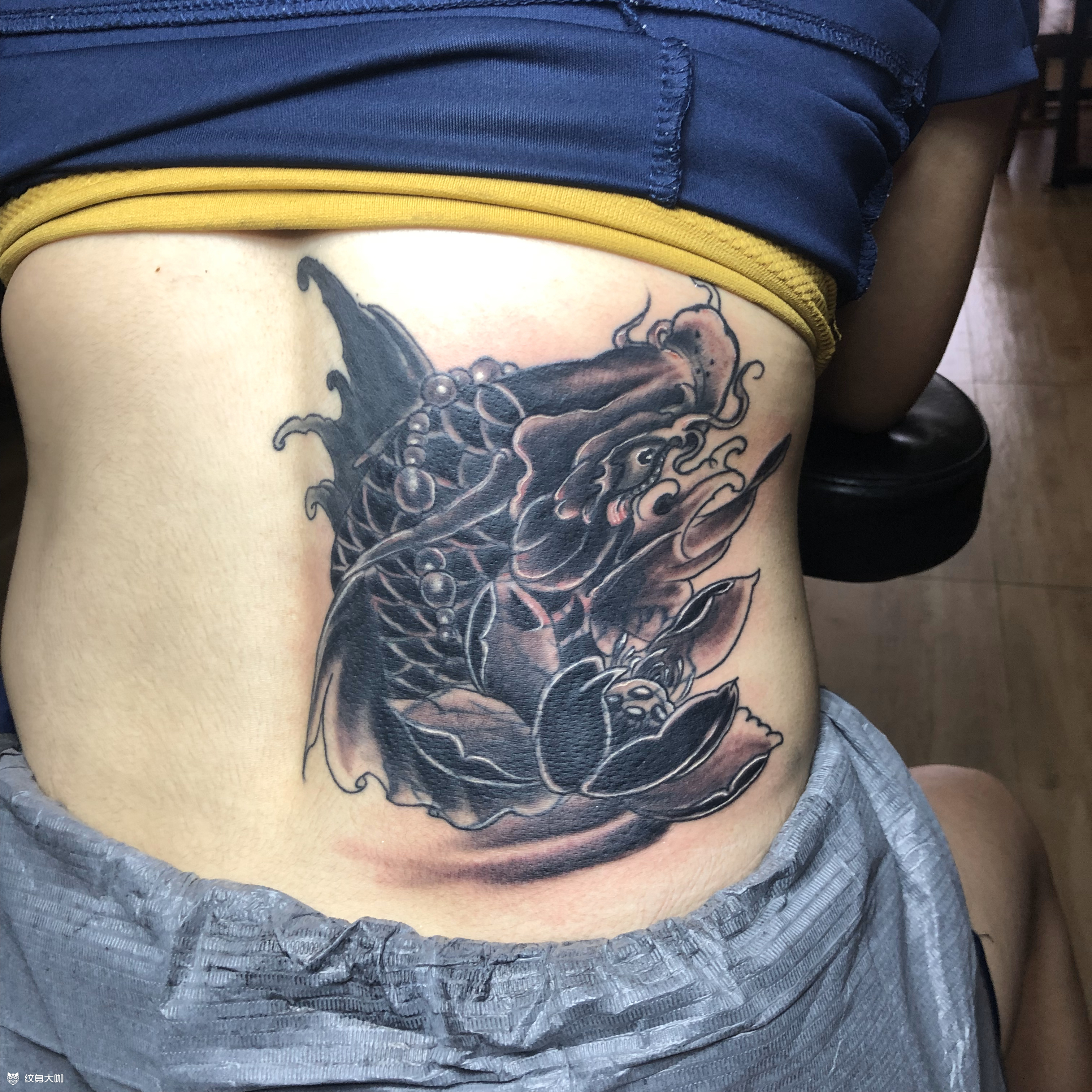 鲤鱼遮盖_纹身图案手稿图片_田蜜蜜蜜蜜蜜蜜的纹身作品集