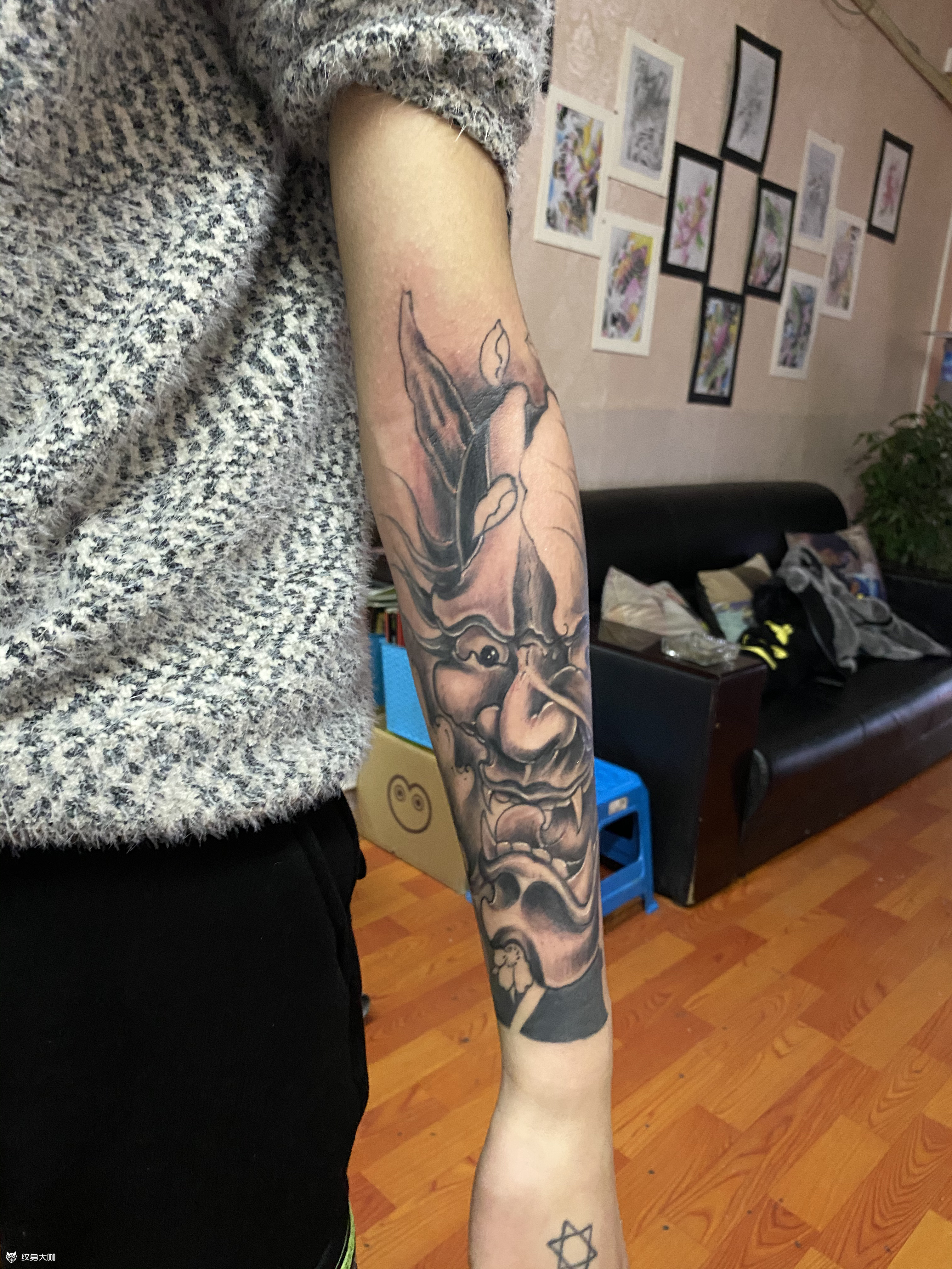 半臂般若作品……_纹身图案手稿图片_西峡辉仔tatt00的纹身作品集