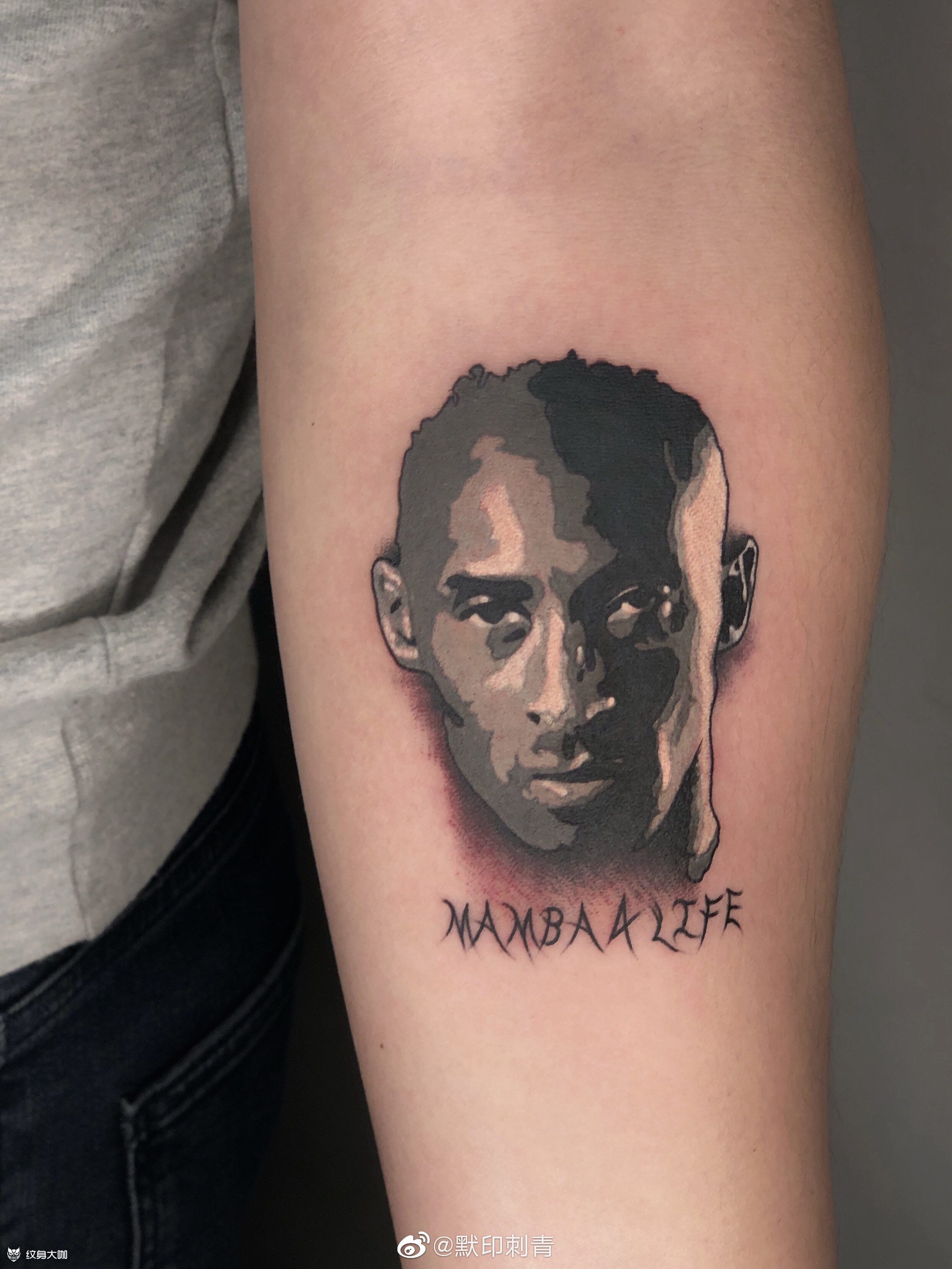 科比_纹身图案手稿图片_成都默印的纹身作品集