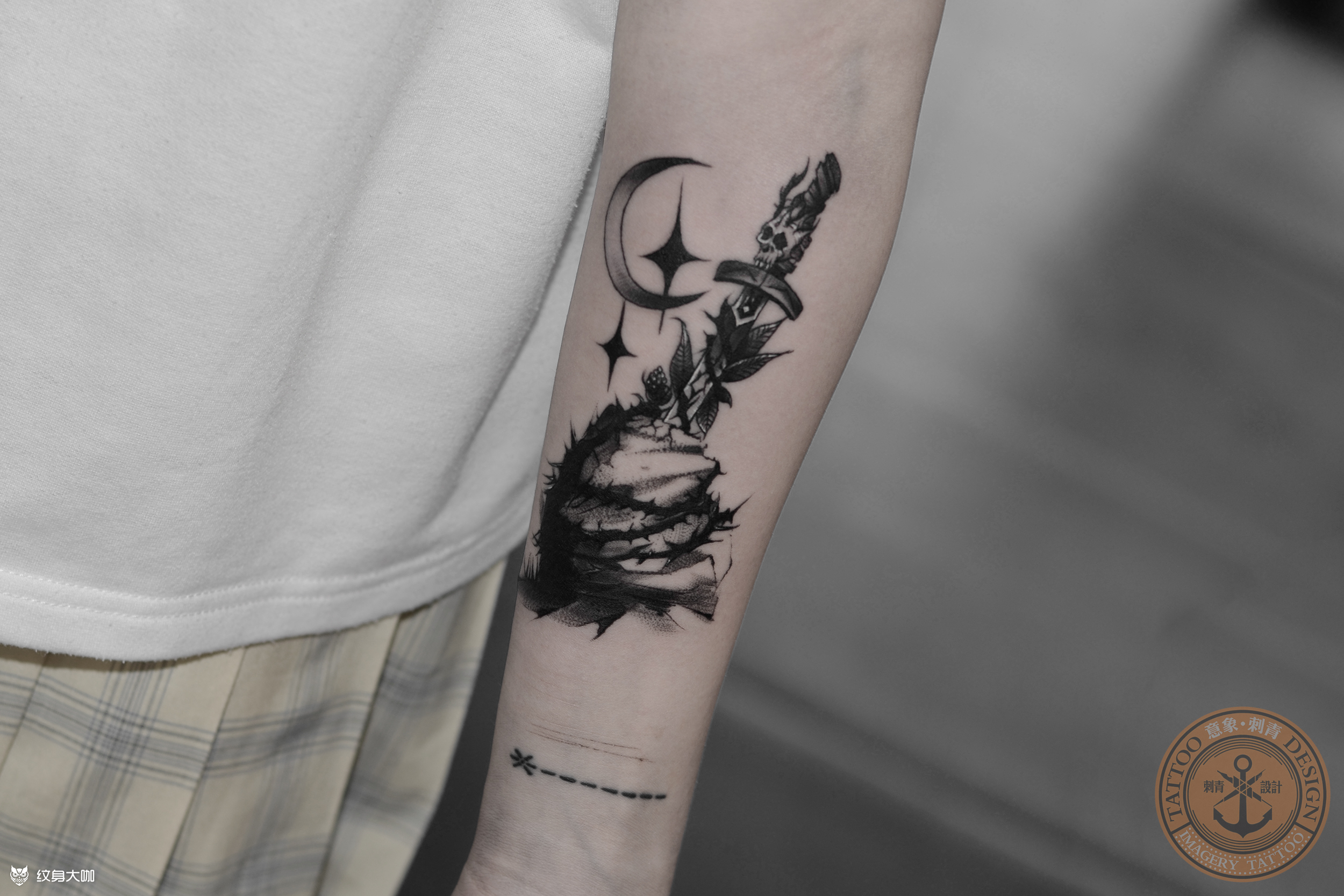石中剑_纹身图案手稿图片_ z的纹身作品集