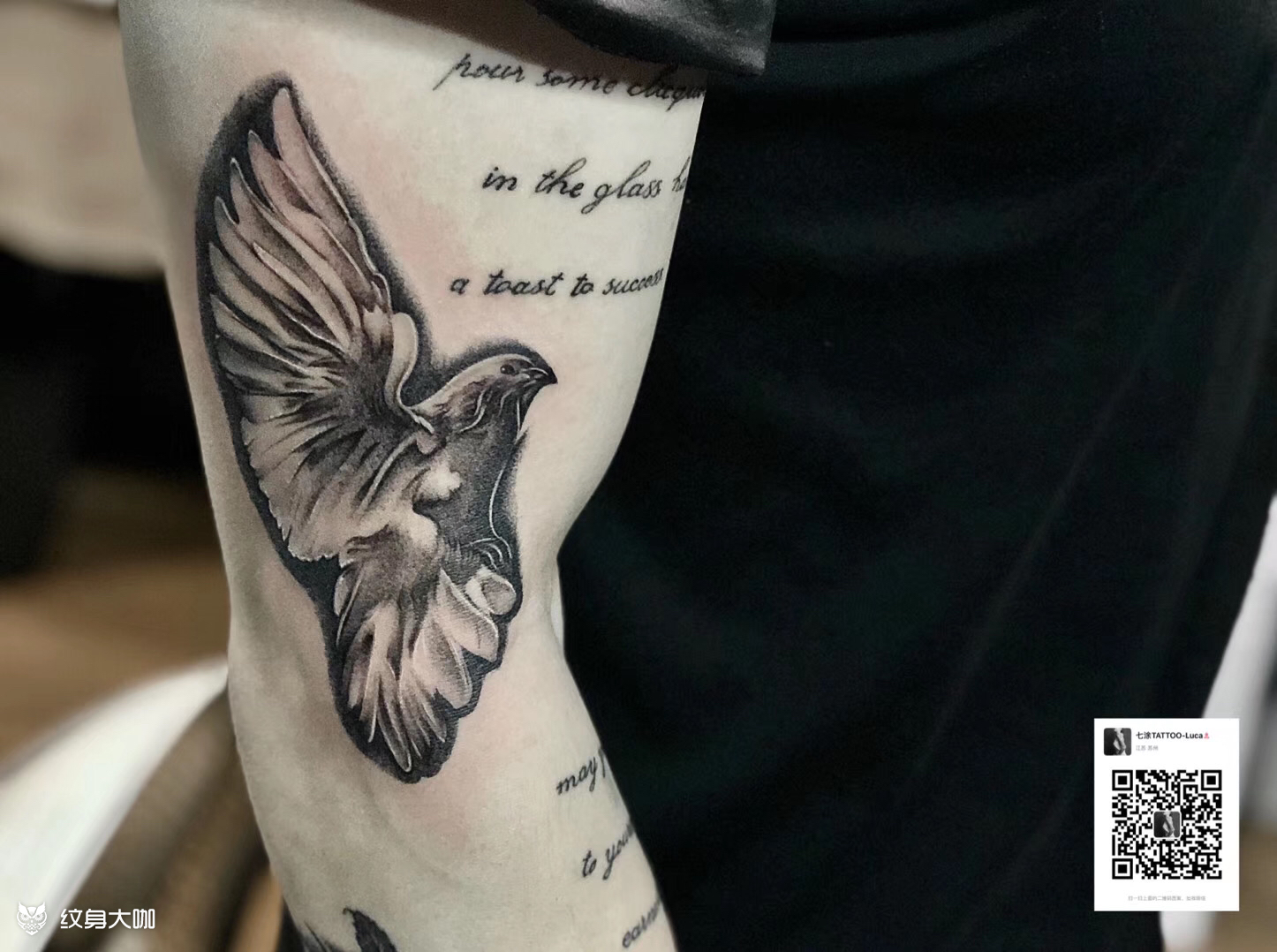 鸽子_纹身图案手稿图片_徐来的纹身作品集