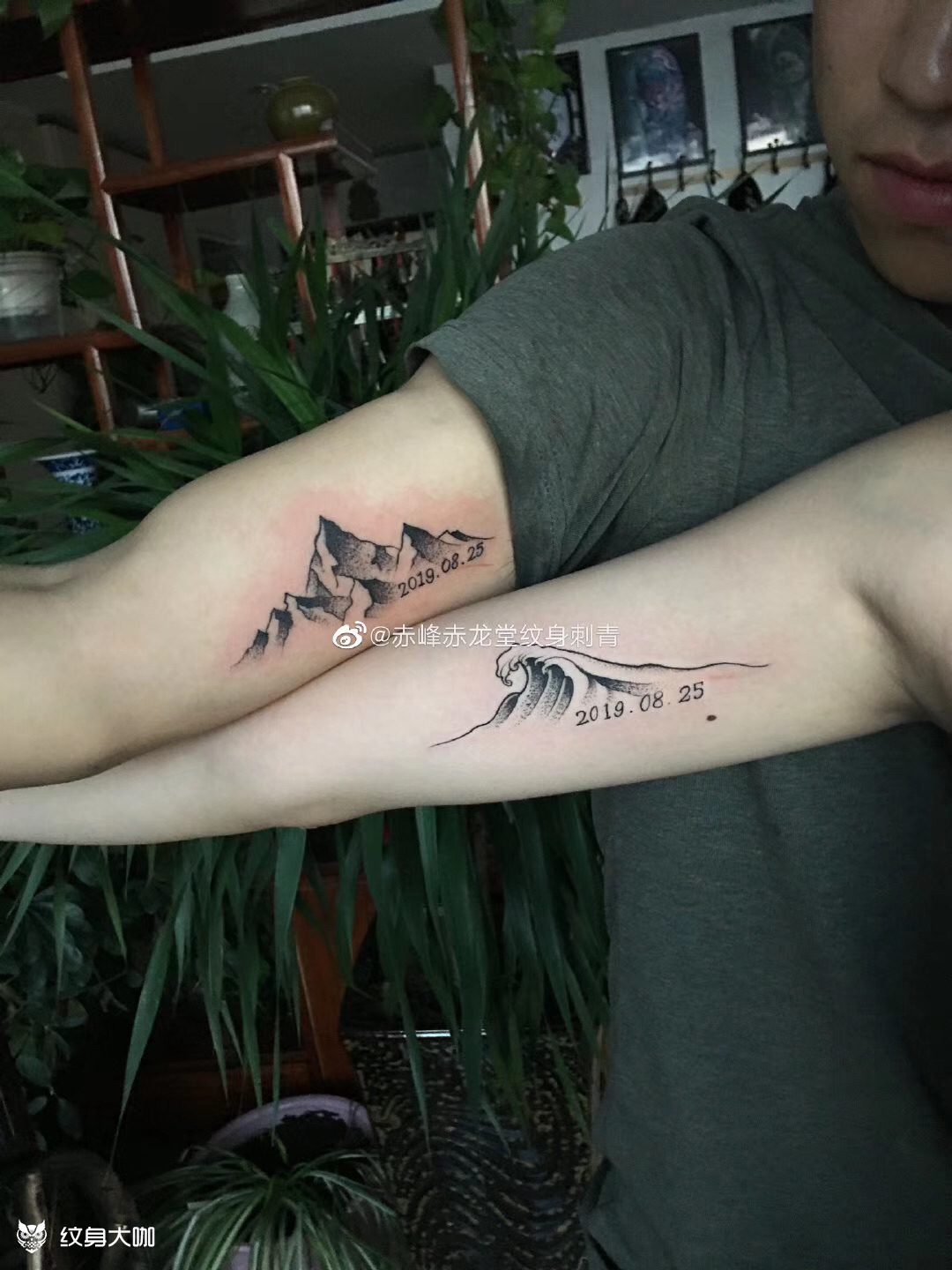 情侣的海誓山盟_纹身图案手稿图片_首席 明哥的纹身作品集