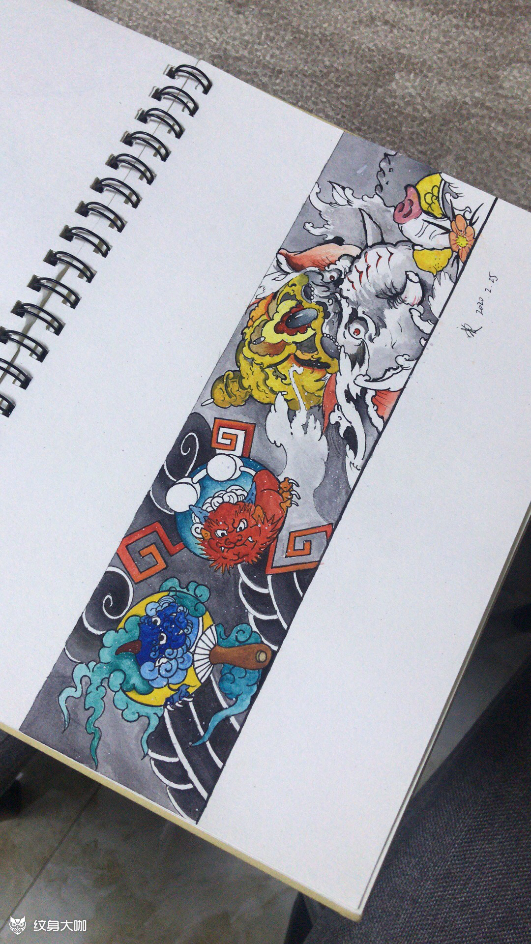 脚环_纹身图案手稿图片_贾晟的纹身作品集
