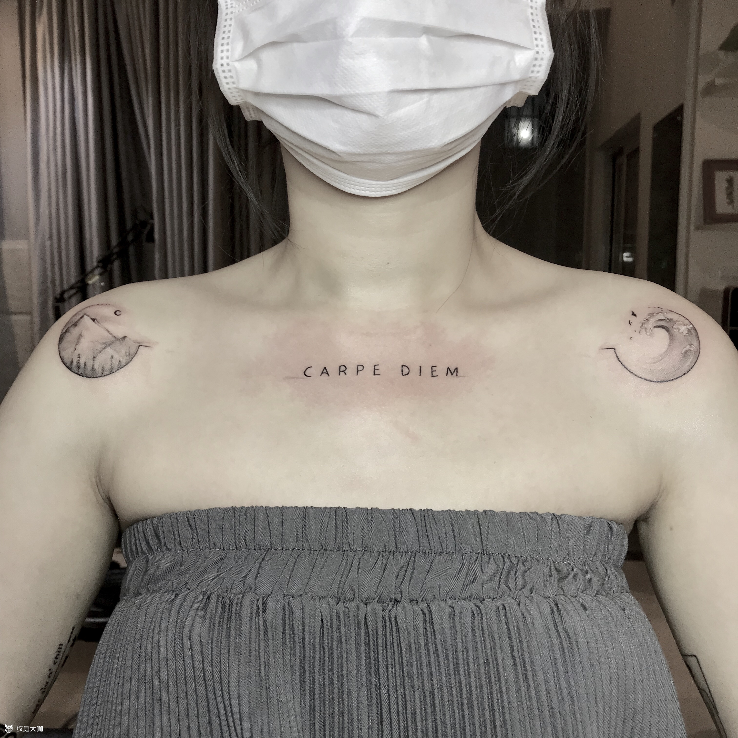 对称 carpe diem_纹身图案手稿图片_孙愤怒的纹身作品集