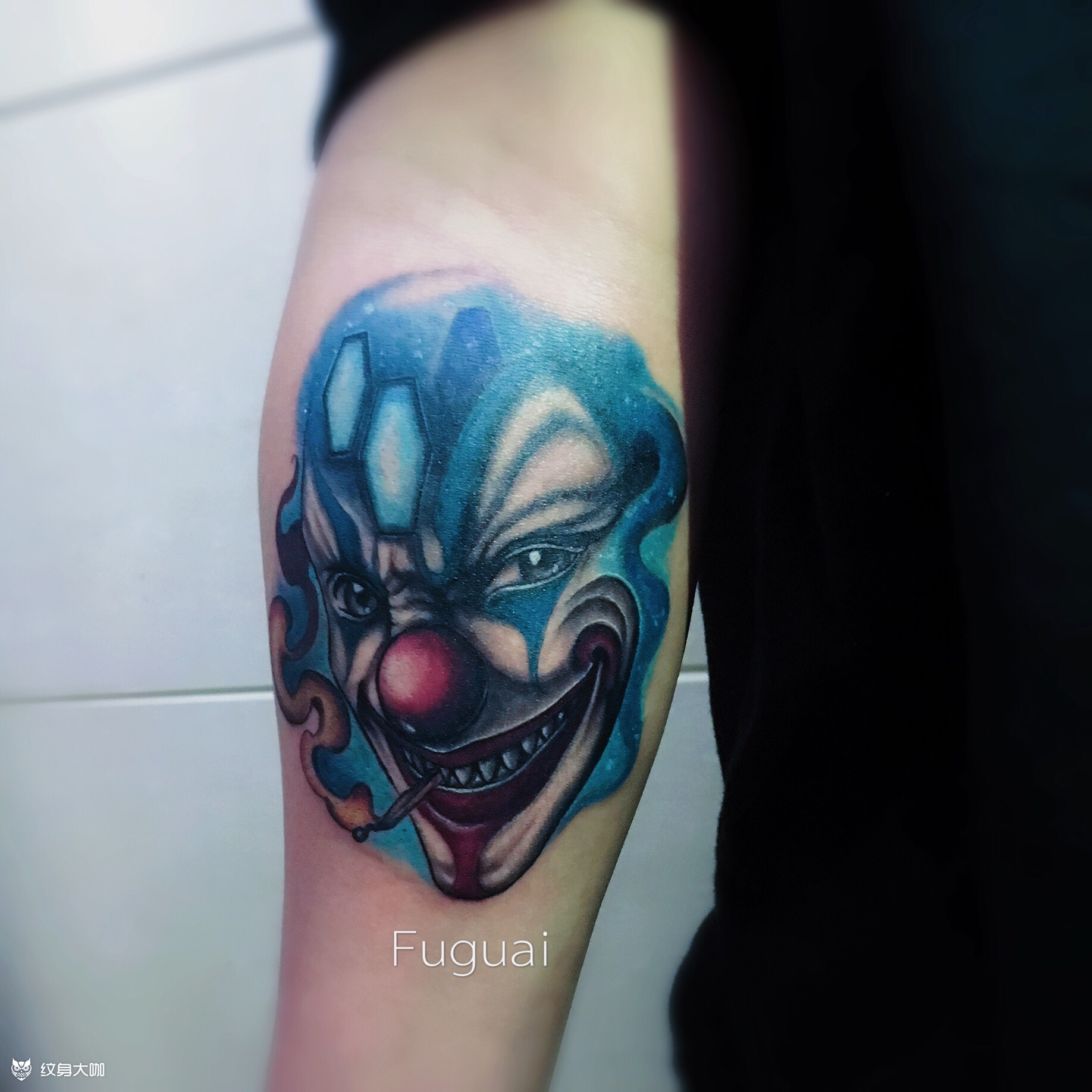 小丑_纹身图案手稿图片_fuguai的纹身作品集