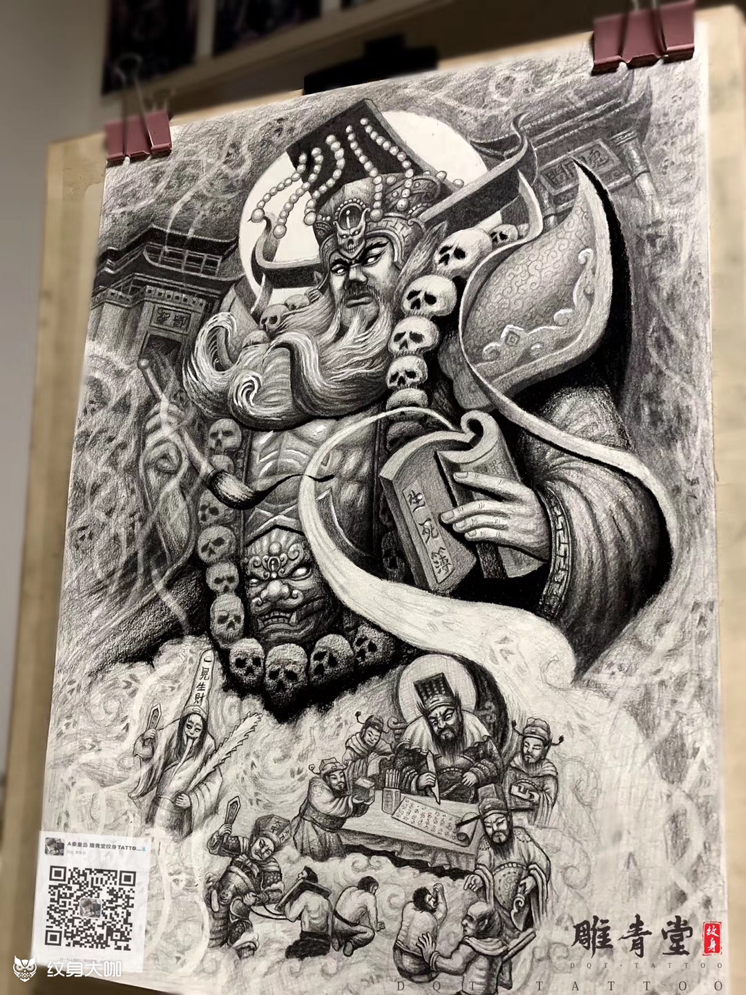阎王五殿阎罗天子 临摹师父 _纹身吧社区 - 纹身大咖