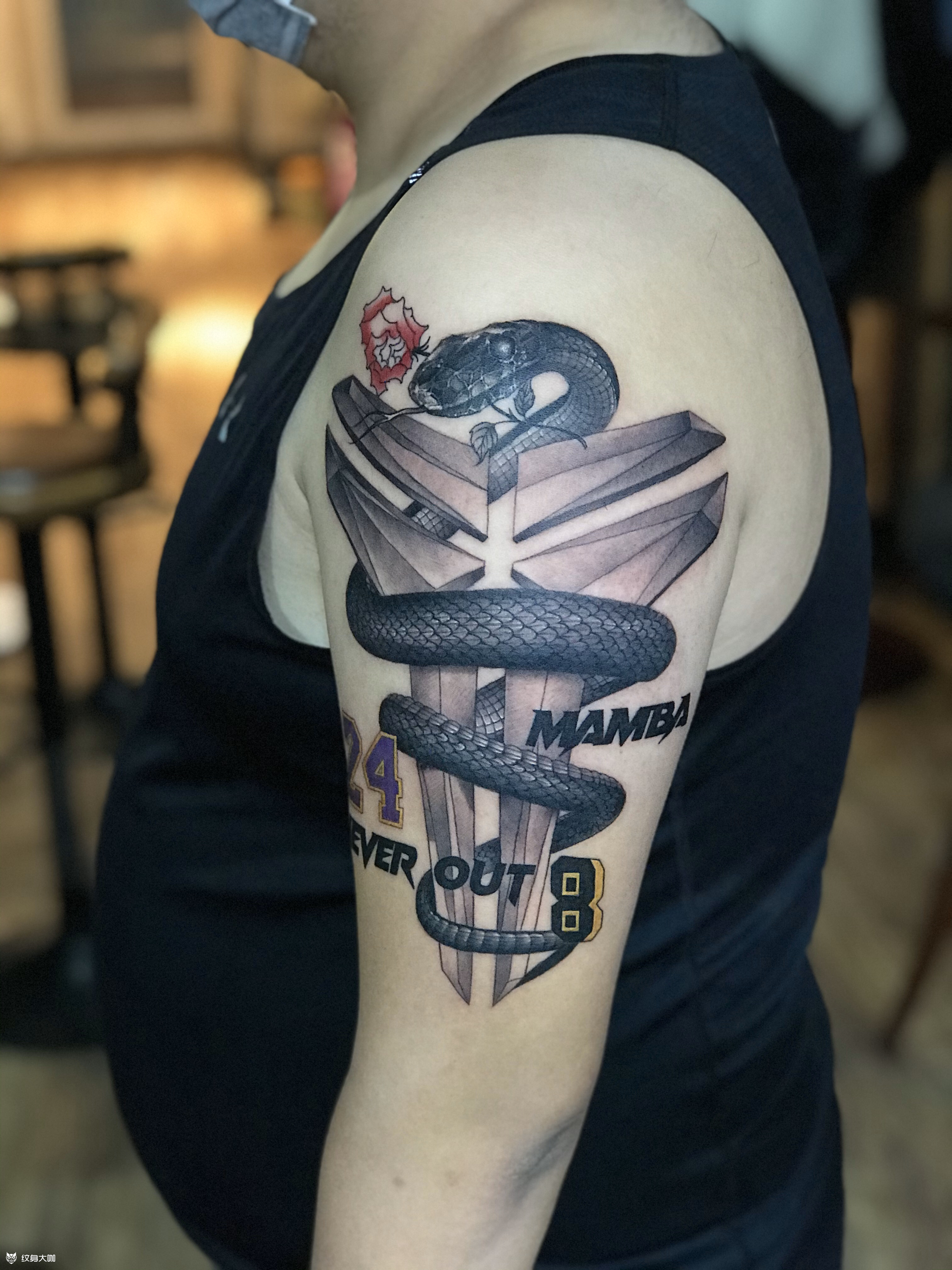 曼巴精神_纹身图案手稿图片_徐梁的纹身作品集