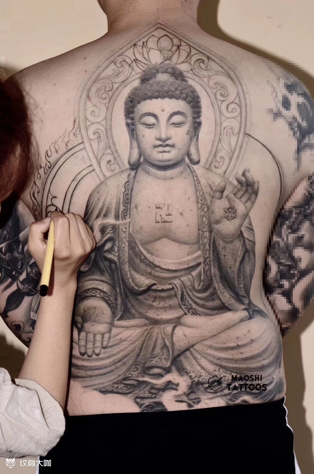 (石雕-大日如来佛)完成.来自_纹身吧社区 - 纹身大咖
