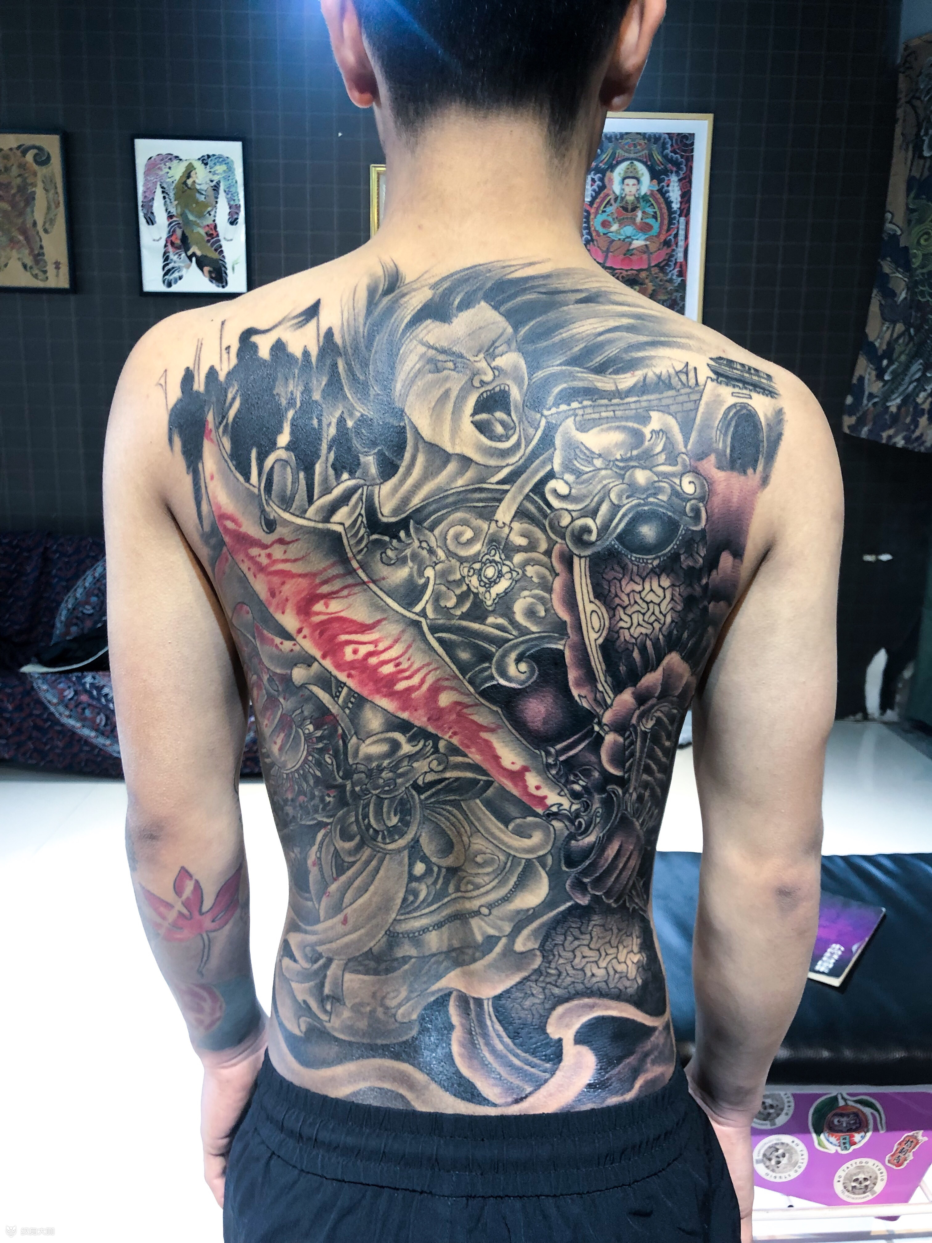 战神白起_纹身图案手稿图片_周桂辉的纹身作品集