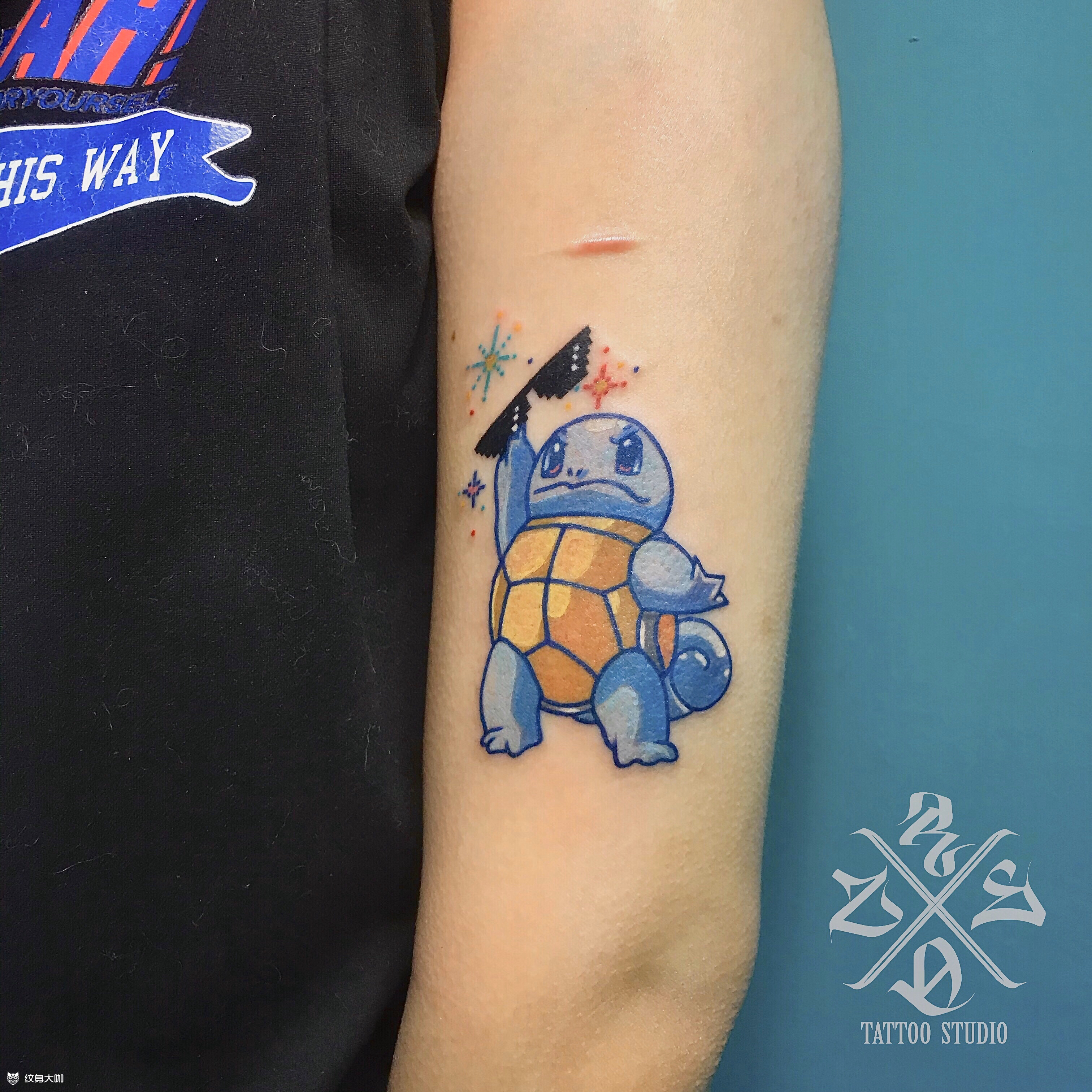 杰尼龟!_纹身图案手稿图片_inkfish乌贼的纹身作品集