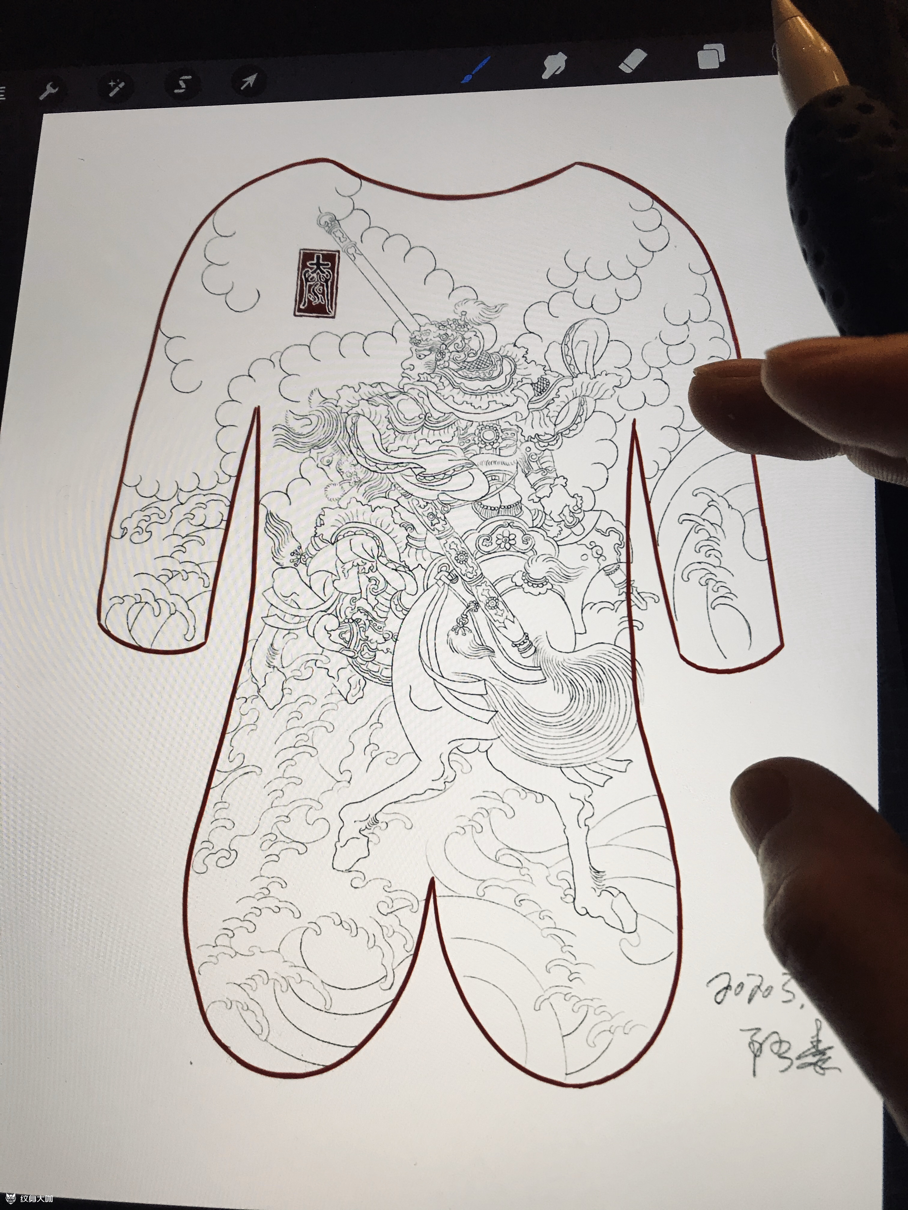 手稿作品-人物.马超三国时期_纹身吧社区 - 纹身大咖