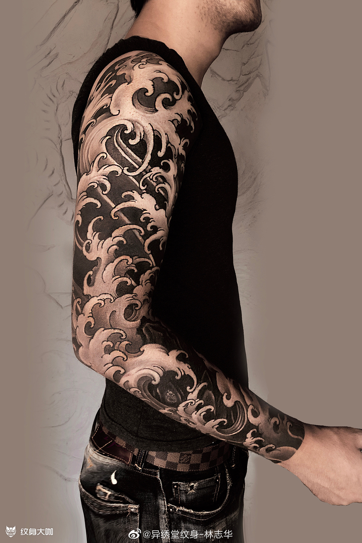 浪臂纹身水是万物生命之根源,_纹身吧社区 - 纹身大咖