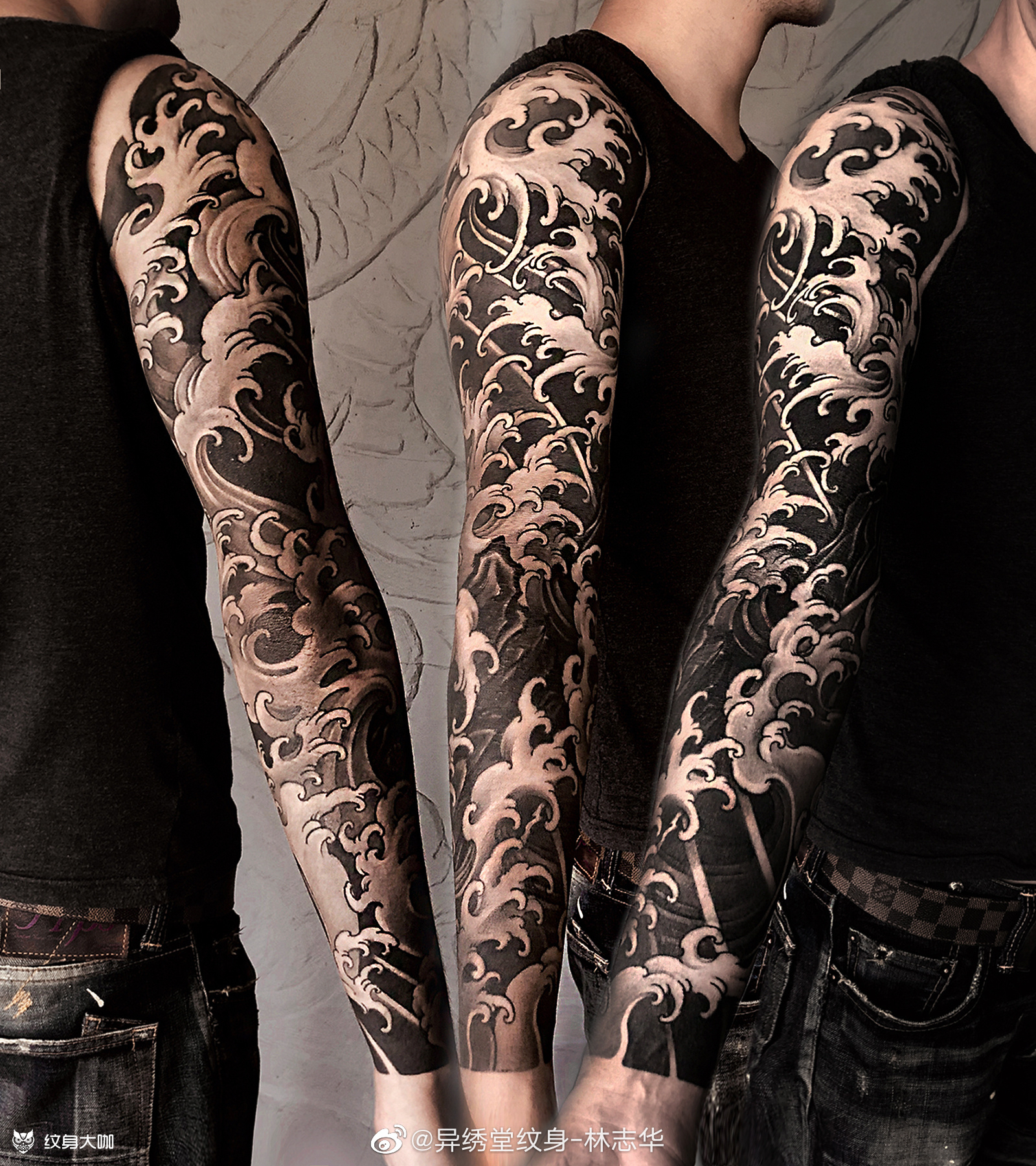 浪臂纹身水是万物生命之根源,_纹身吧社区 - 纹身大咖