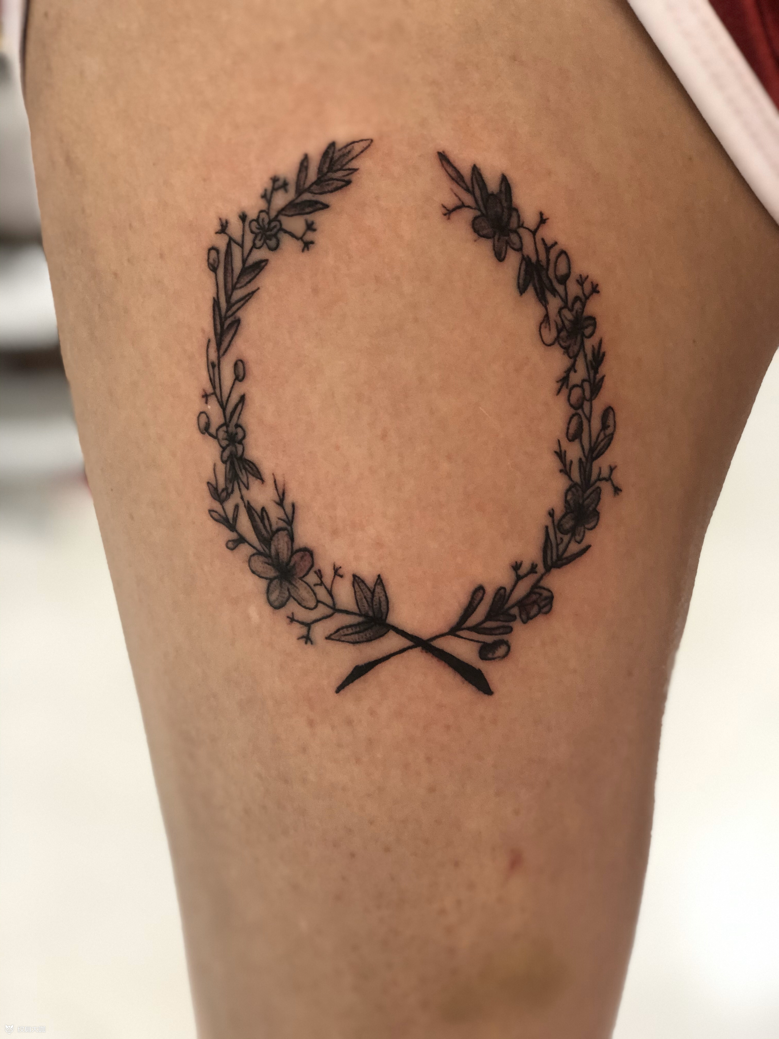 花环_纹身图案手稿图片_阿亮.的纹身作品集