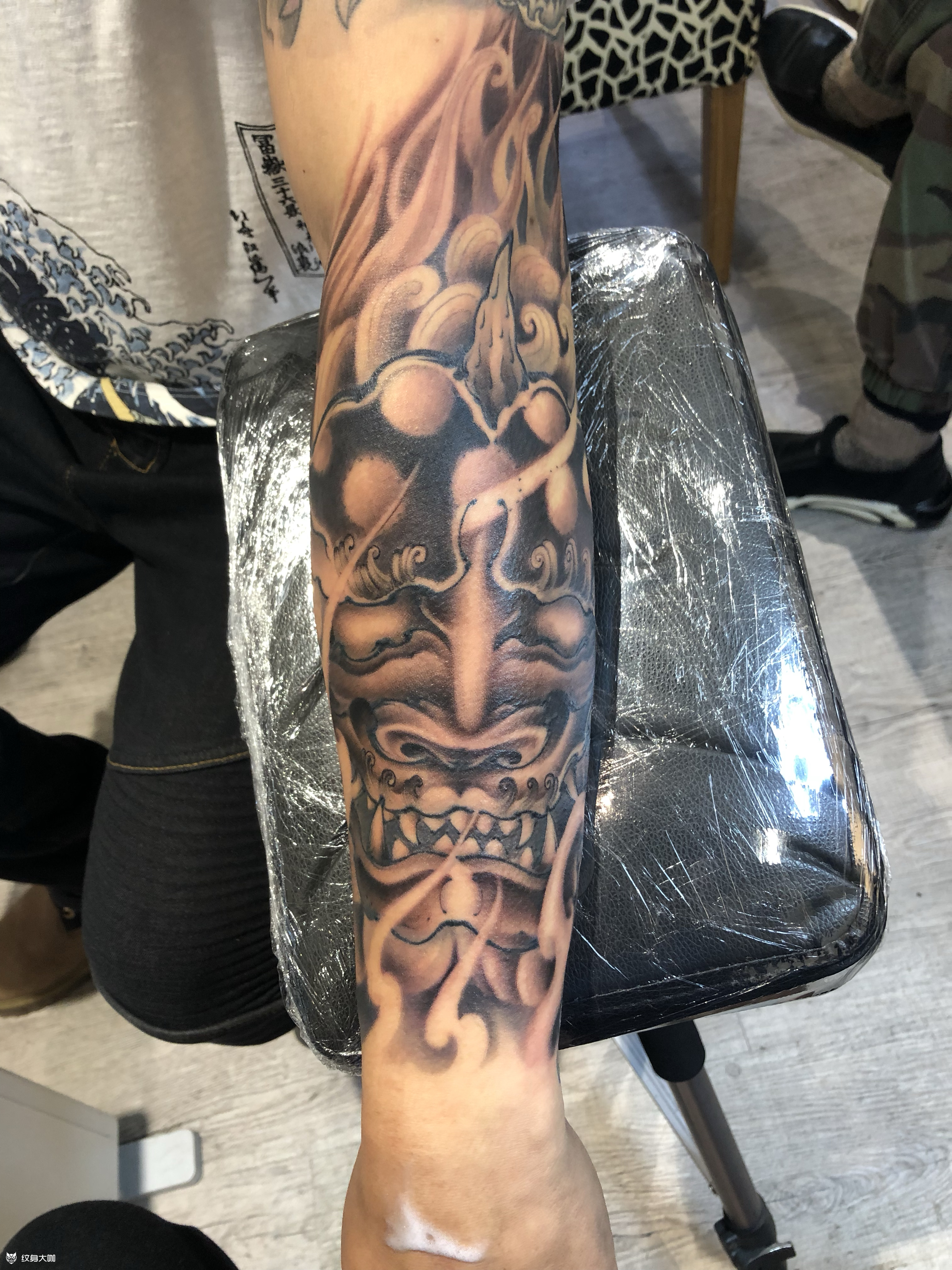 秦王tattoo新传统 唐狮_纹身图案手稿图片_秦tattoo的纹身作品集