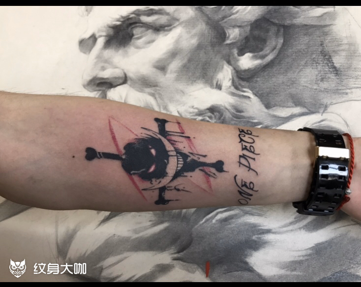 海贼王白胡子_纹身图案手稿图片_崔晓云的纹身作品集