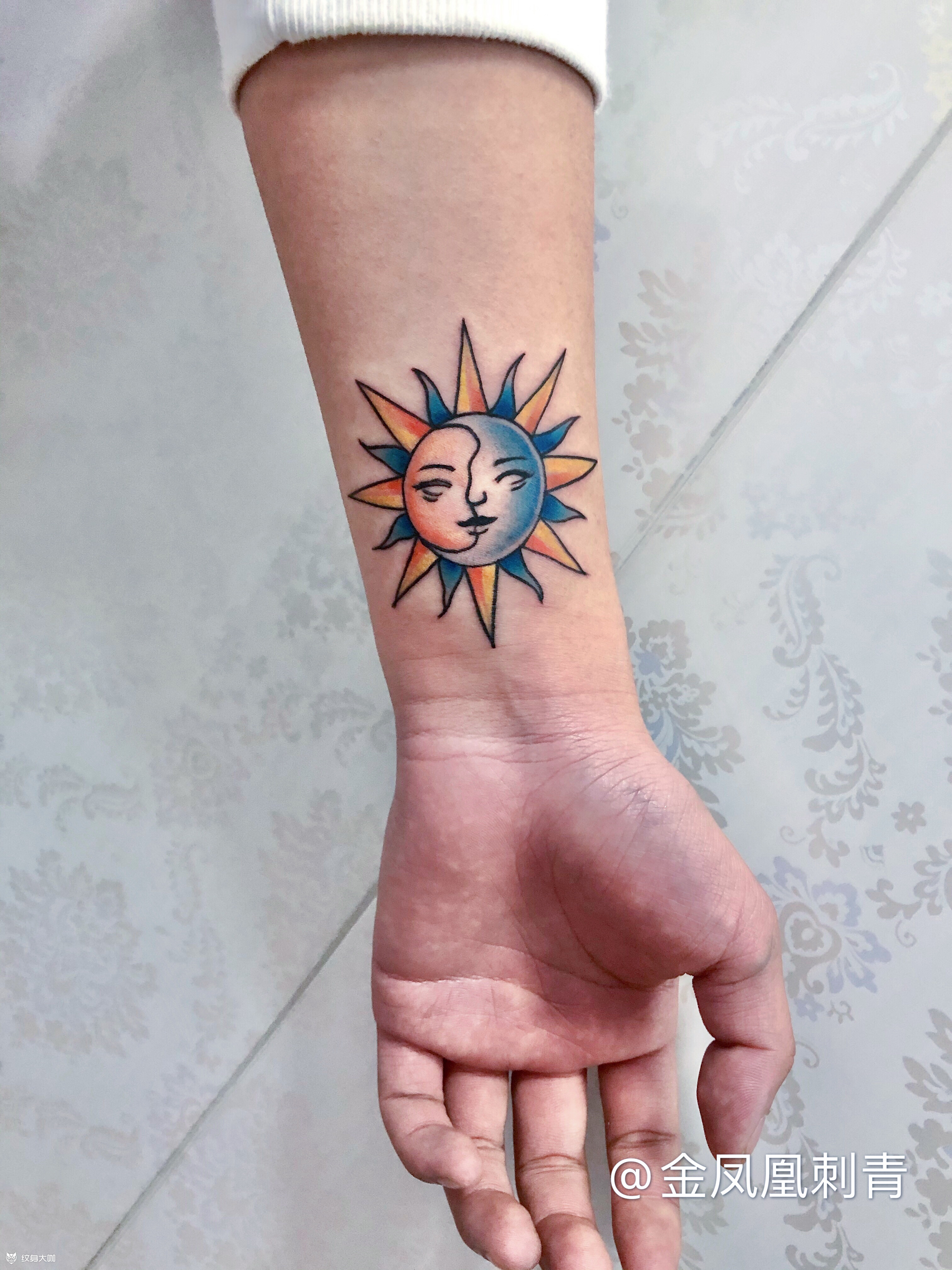 太阳神_纹身图案手稿图片_周亮的纹身作品集