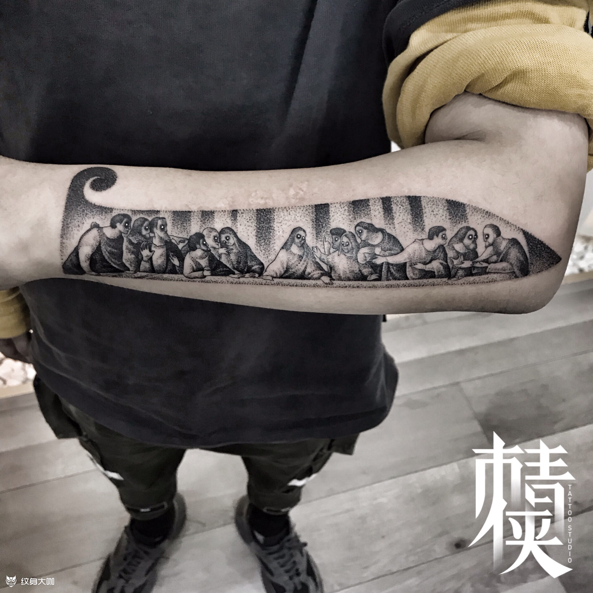 最后的晚餐_纹身图案手稿图片_大侠的纹身作品集