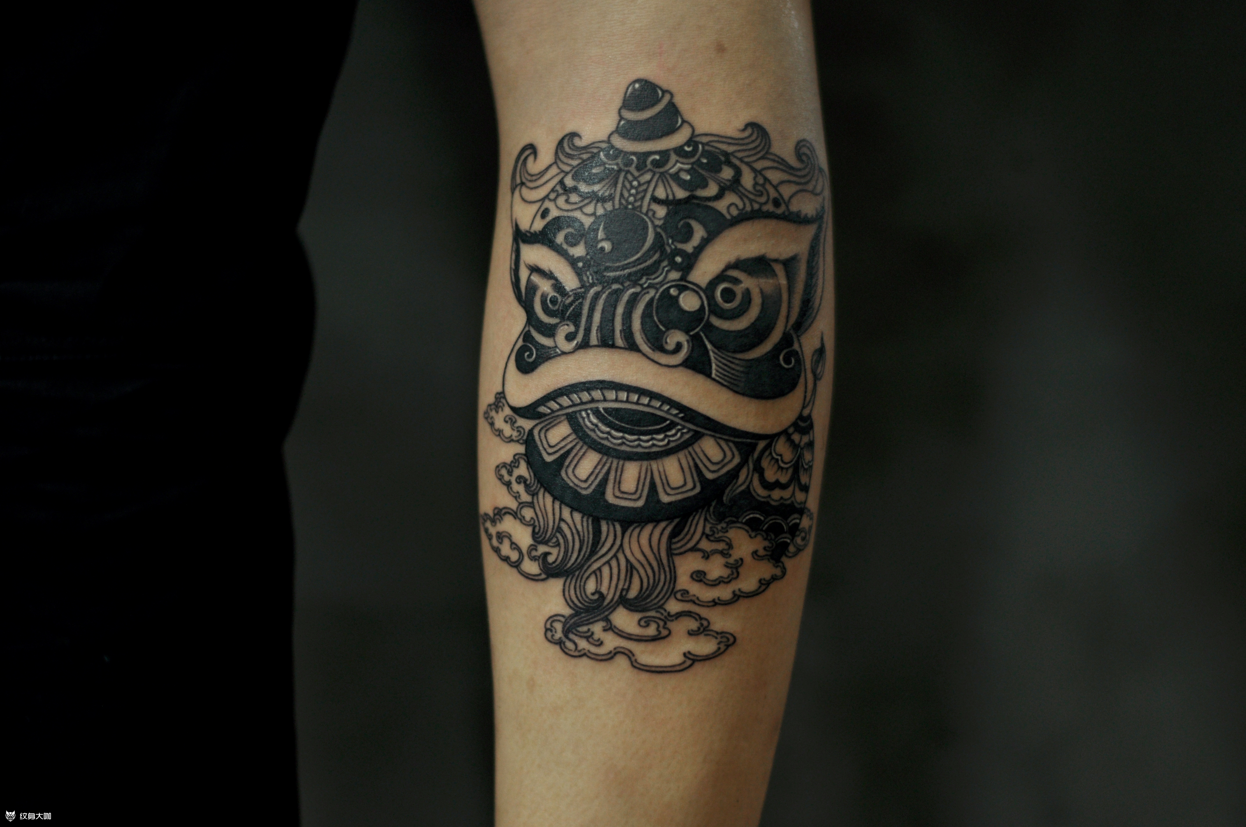 福狮_纹身图案手稿图片_流云的纹身作品集
