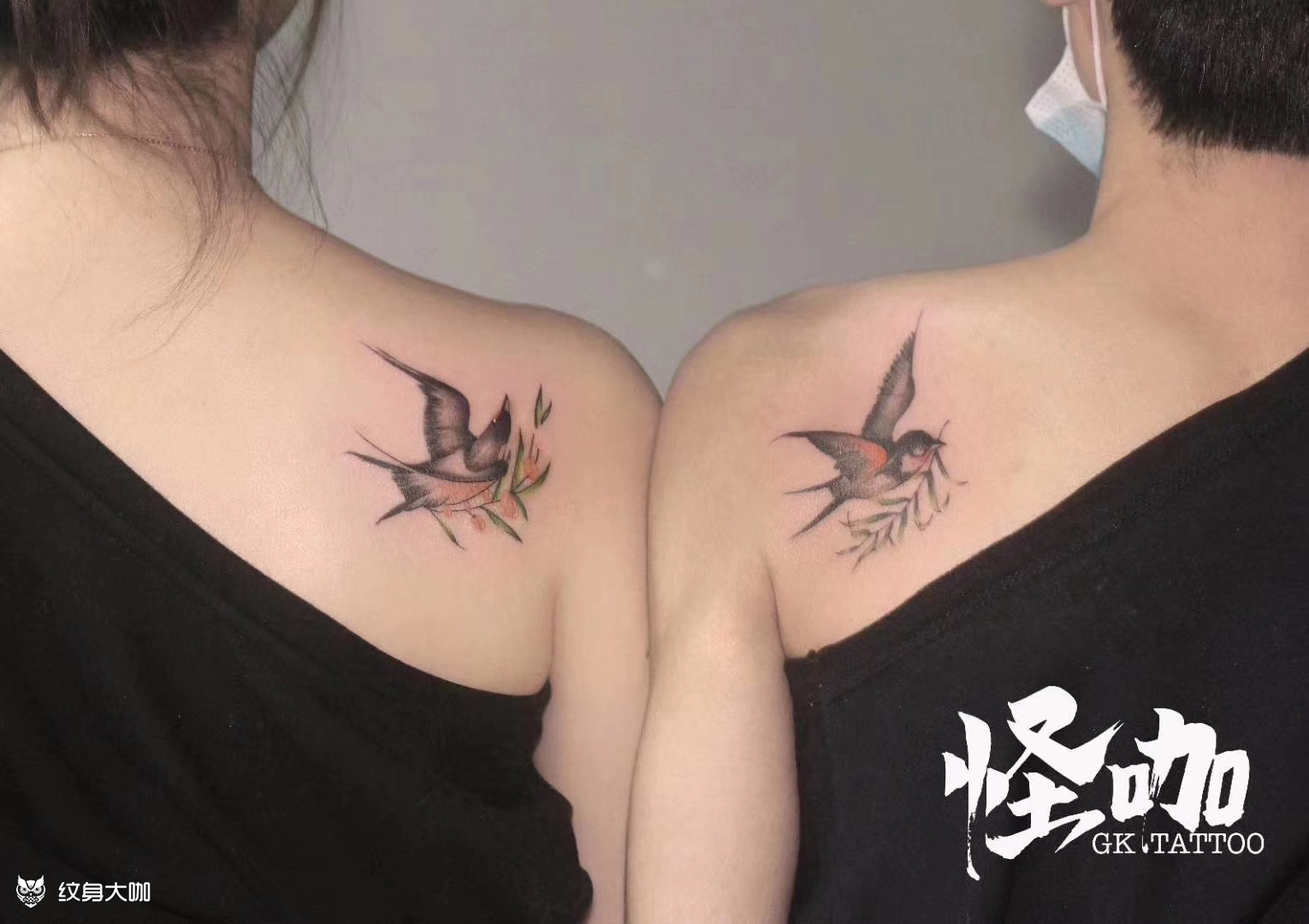 碧草缦如线,去来双飞燕7115 71_纹身图案手稿图片_王飞的纹身