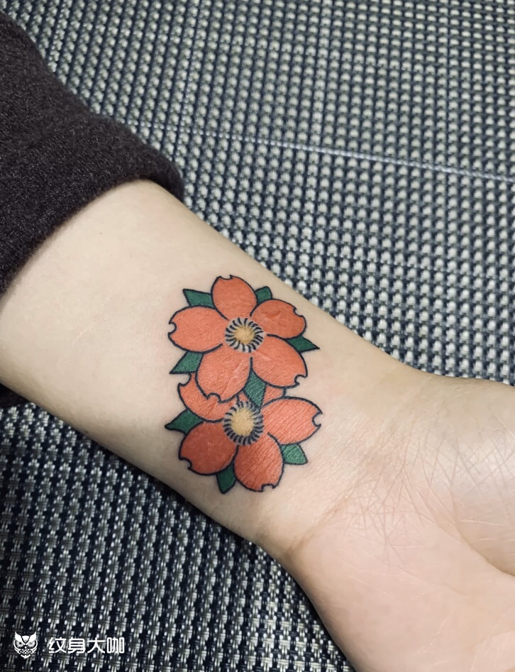 樱花_纹身图案手稿图片_冯博的纹身作品集