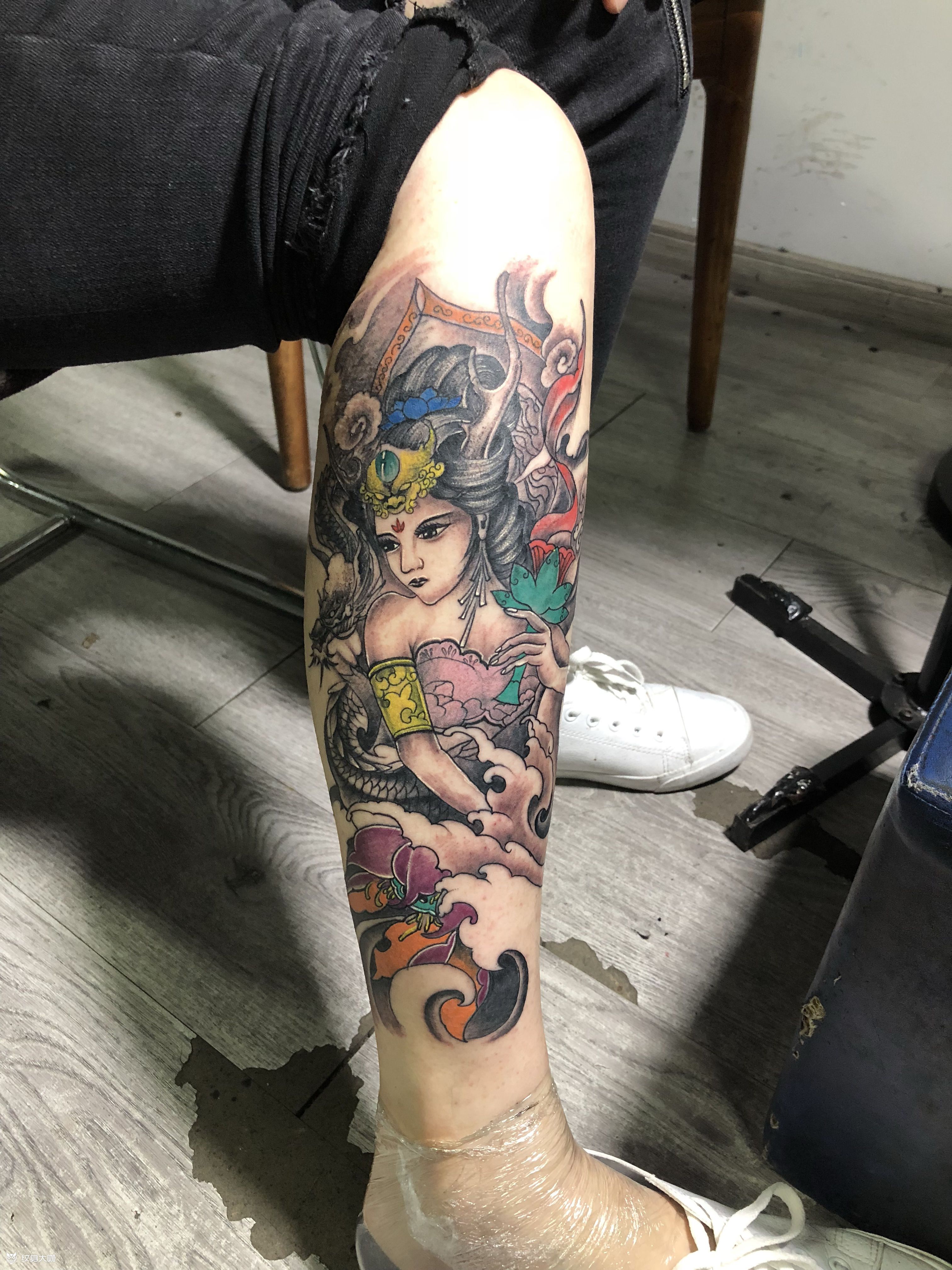 龙女_纹身图案手稿图片_新义的纹身作品集