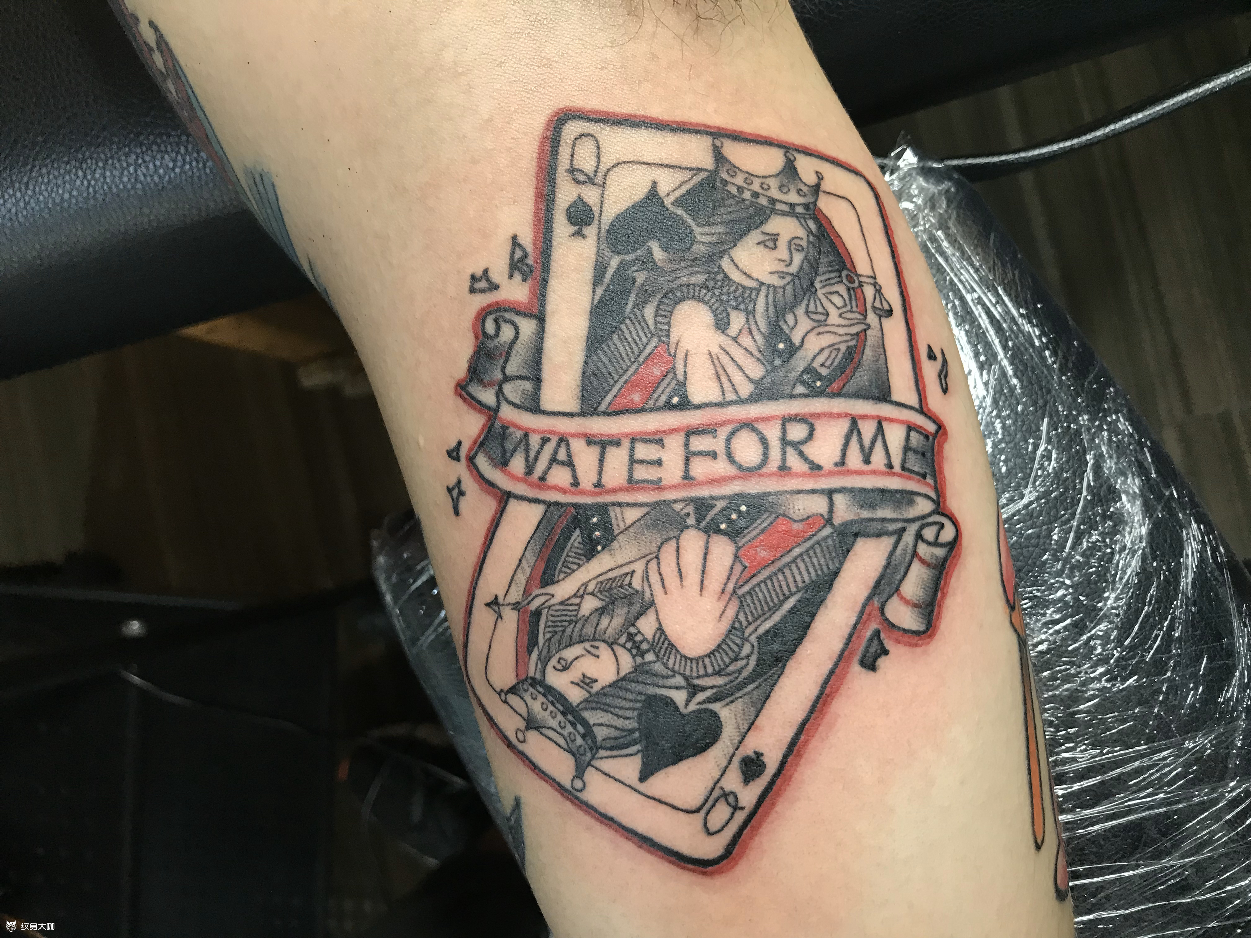 扑克_纹身图案手稿图片_小九啊的纹身作品集