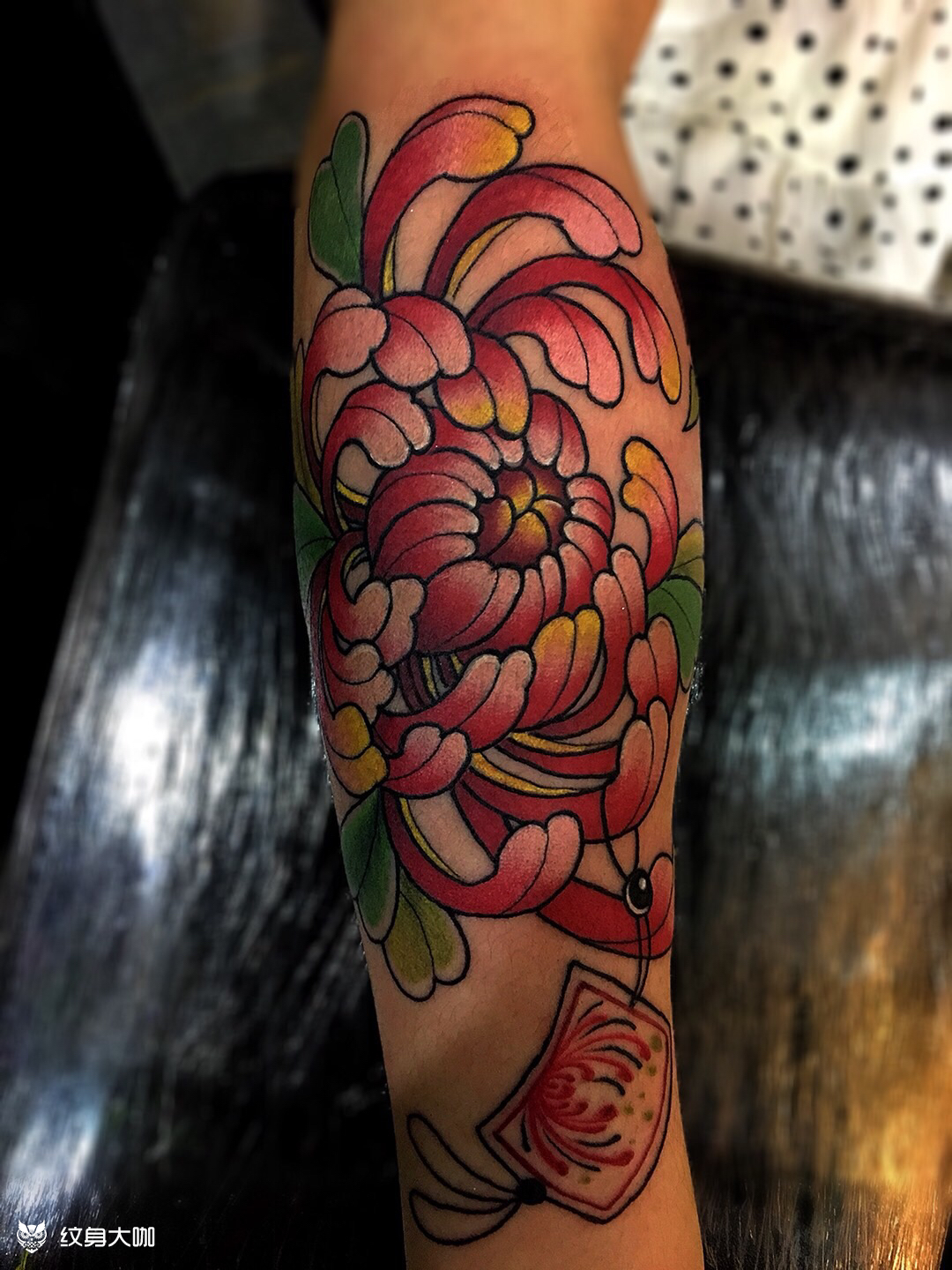 日式小菊花_纹身图案手稿图片_王成的纹身作品集