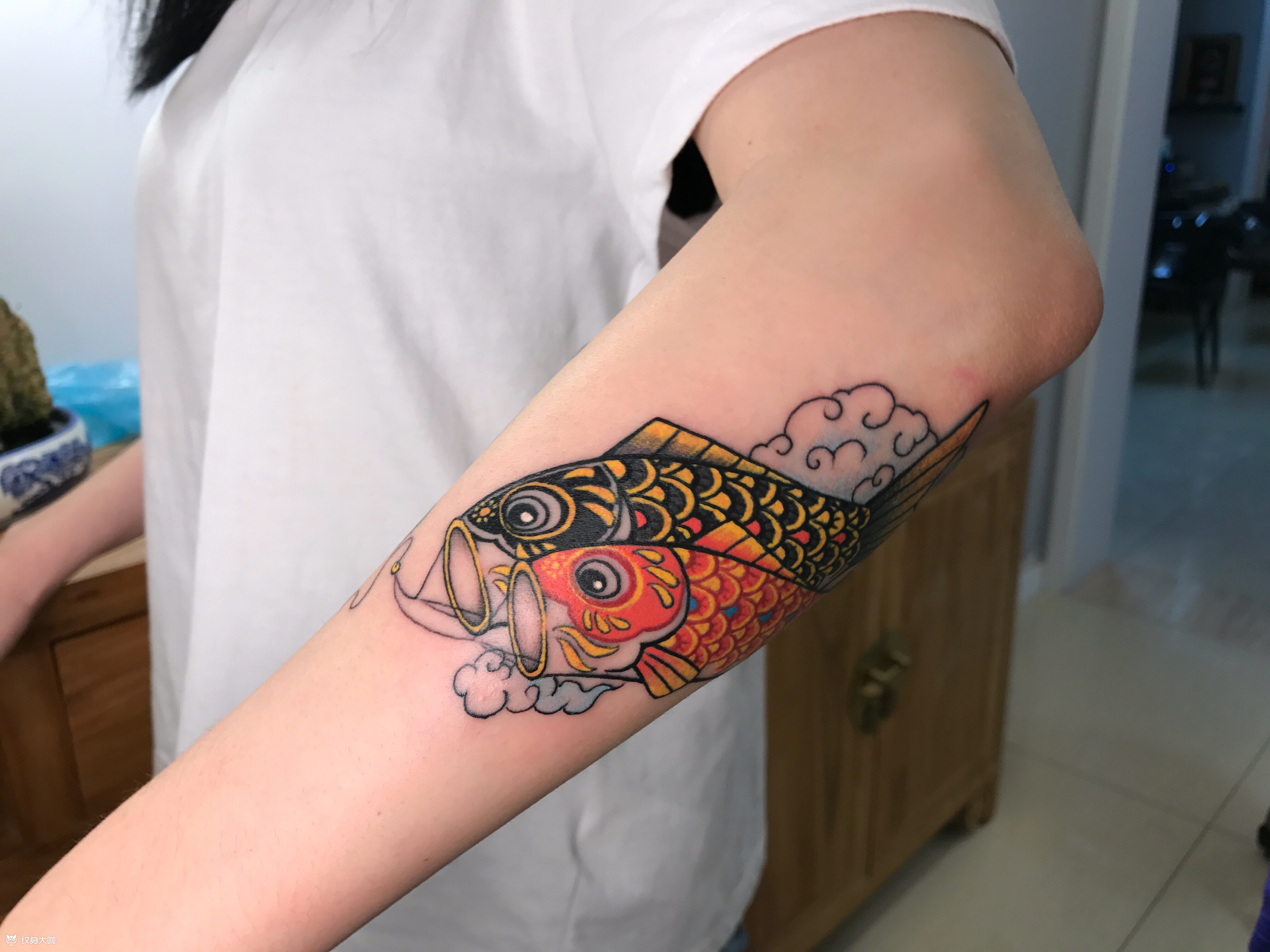 吉祥小物,鲤鱼旗91_纹身图案手稿图片_于浩然的纹身作品集